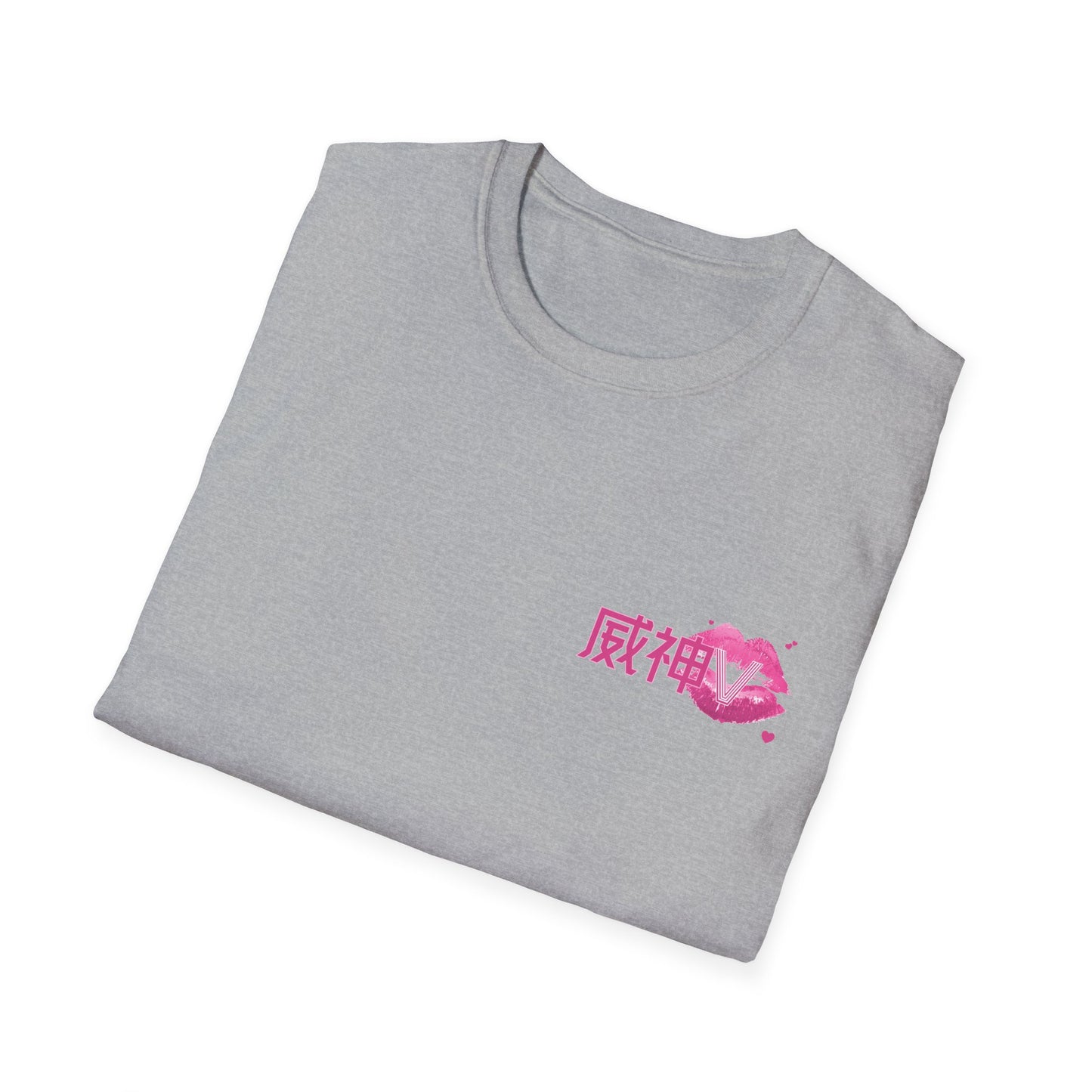 WayV Kpop Logo Pink Kiss Unisex T-Shirt, Softstyle Tee for Fans, Gift for WayV Lovers, Kpop Merchandise, Trendy Graphic Shirt