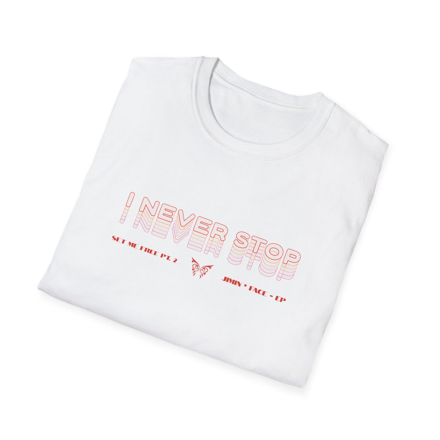 BTS Park Jimin Set Me Free Pt. 2 I Never Stop Jimin-Inspired Minimalist Tee for Kpop and music fans