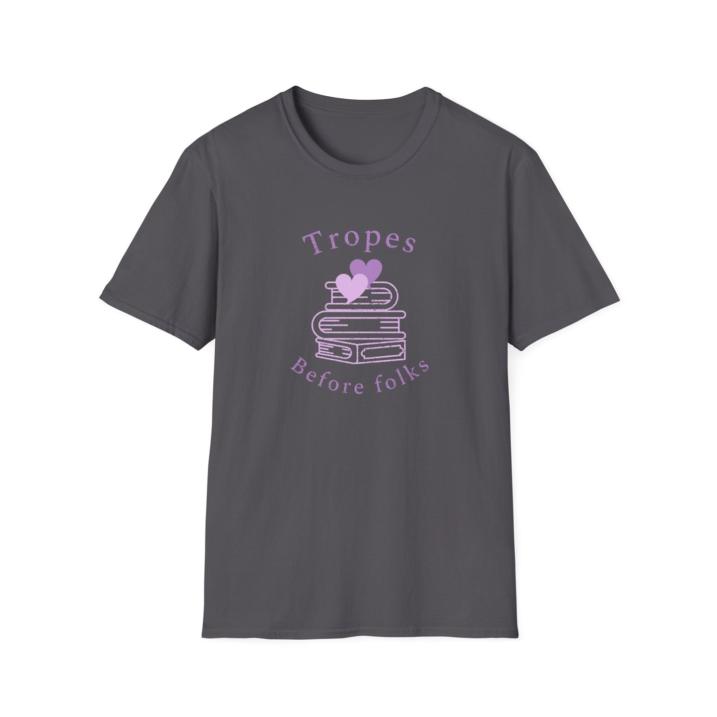 Tropes Before Folks: The Ultimate Fanfic Lovers Unisex Softstyle T-Shirt