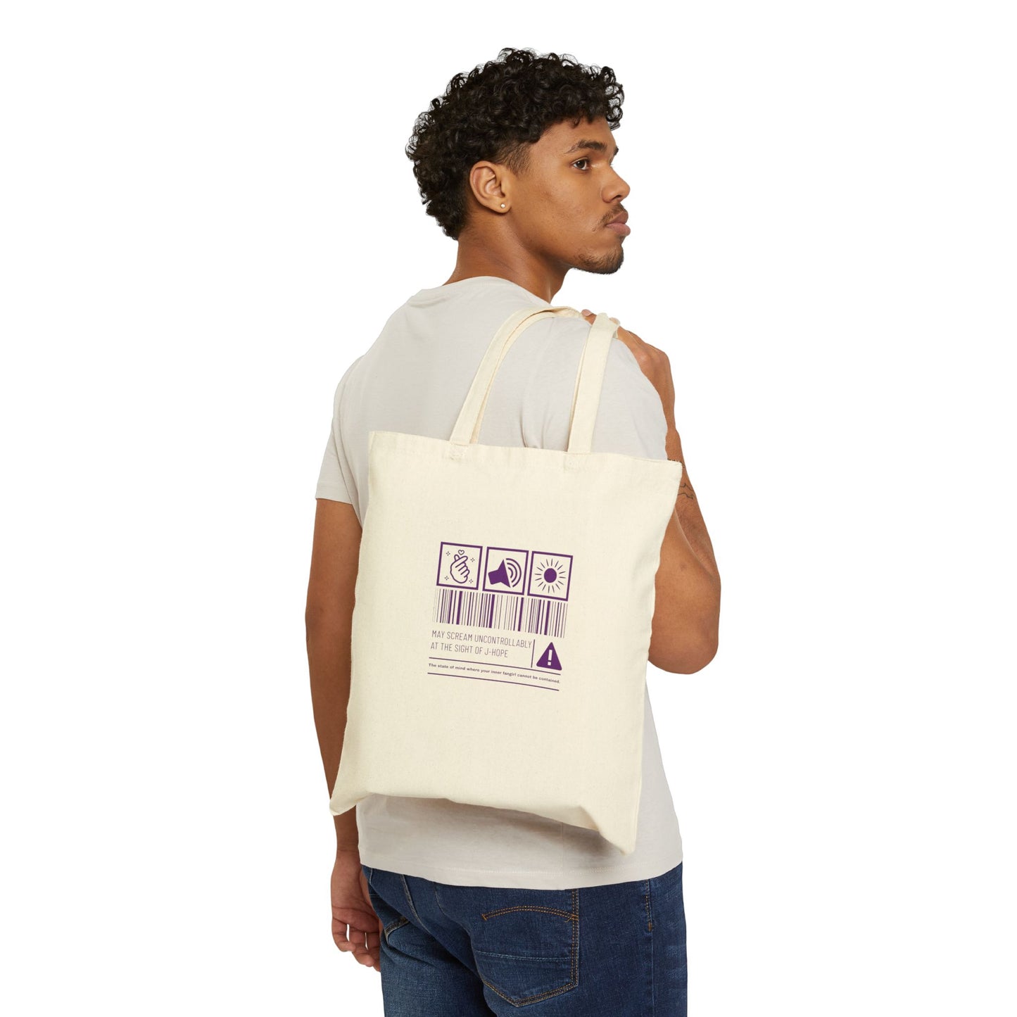 BTS Jhope Carry Your Hobi Hysteria in Style with the Ultimate JHope Fangirl Cotton Canvas Tote Bag
