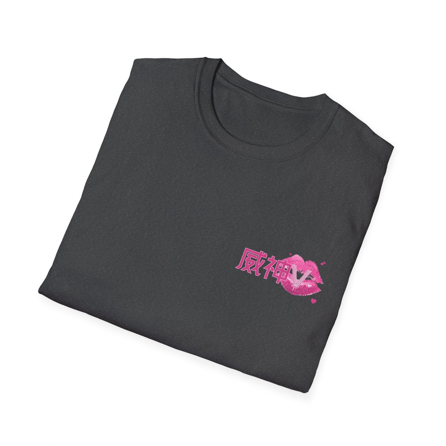 WayV Kpop Logo Pink Kiss Unisex T-Shirt, Softstyle Tee for Fans, Gift for WayV Lovers, Kpop Merchandise, Trendy Graphic Shirt