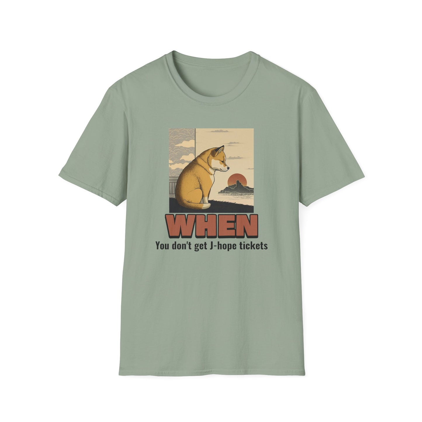 J-hope tour WHEN you don't get J-hope tickets sad shiba dog custom fan shirt