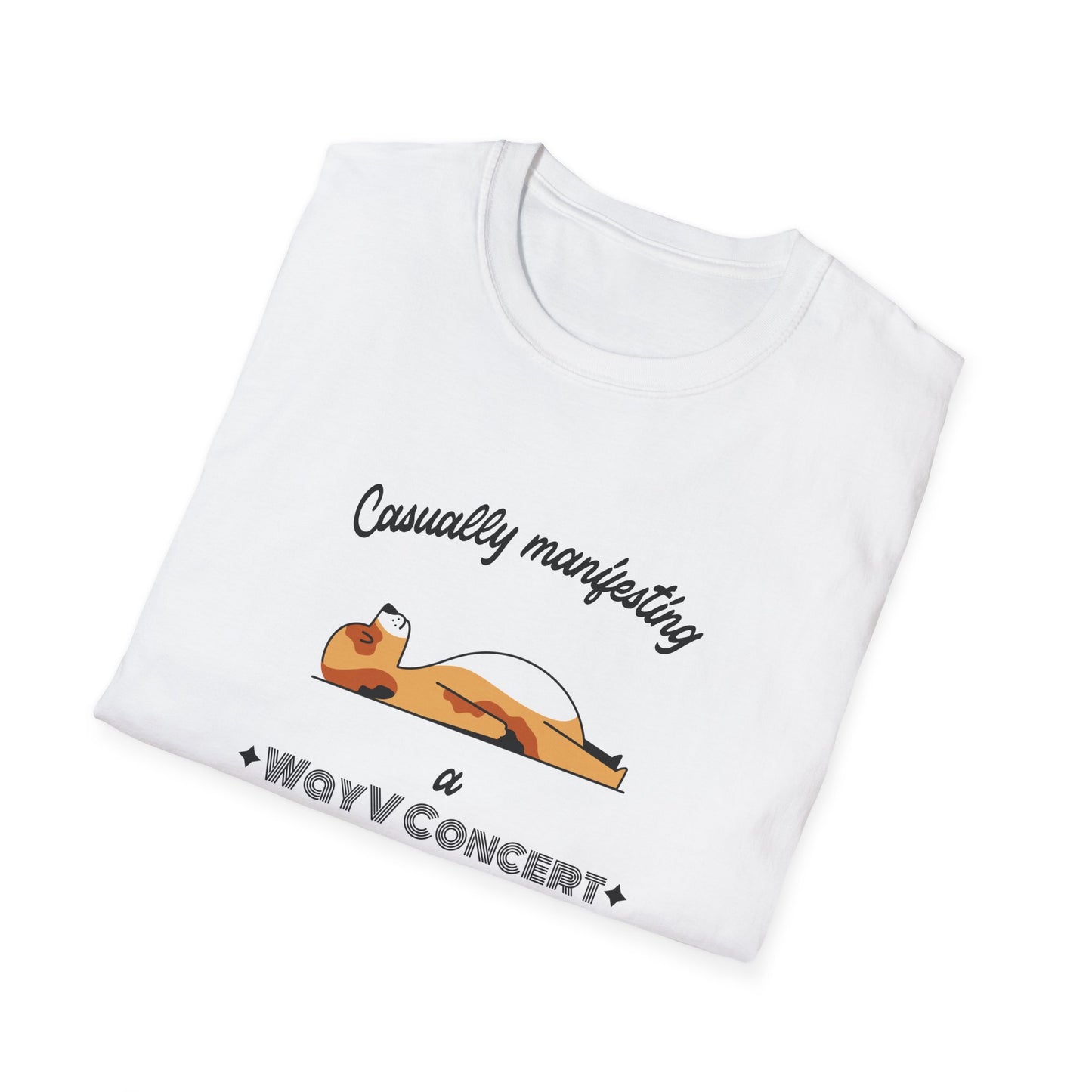 NCT WayV Bella Quietly manifesting a WayV concert custom fan shirt