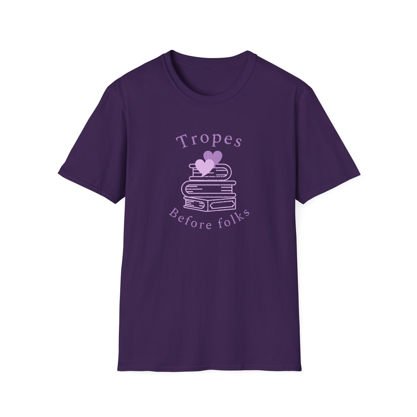 Tropes Before Folks: The Ultimate Fanfic Lovers Unisex Softstyle T-Shirt