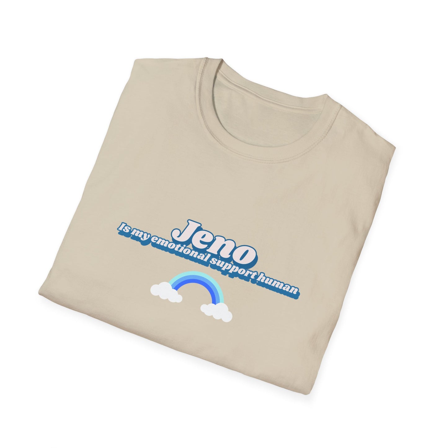 NCTDream Jeno is my emotional support human unisex softstyle t-shirt funny graphic tee