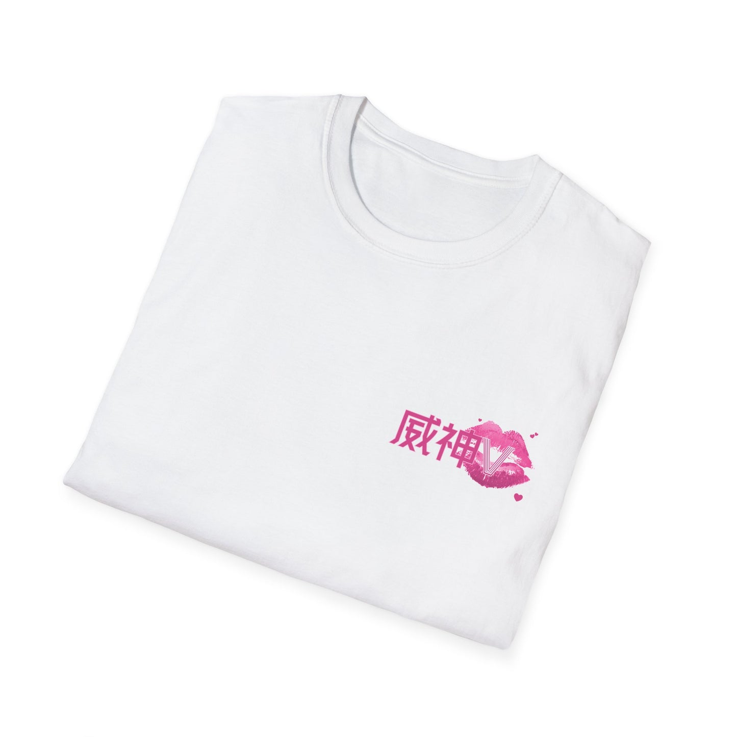 WayV Kpop Logo Pink Kiss Unisex T-Shirt, Softstyle Tee for Fans, Gift for WayV Lovers, Kpop Merchandise, Trendy Graphic Shirt