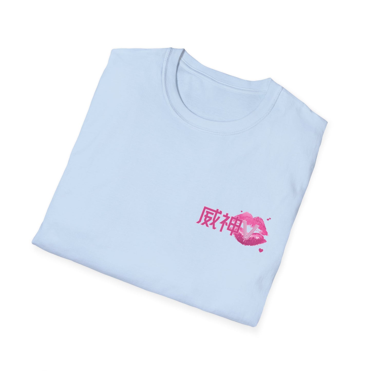 WayV Kpop Logo Pink Kiss Unisex T-Shirt, Softstyle Tee for Fans, Gift for WayV Lovers, Kpop Merchandise, Trendy Graphic Shirt