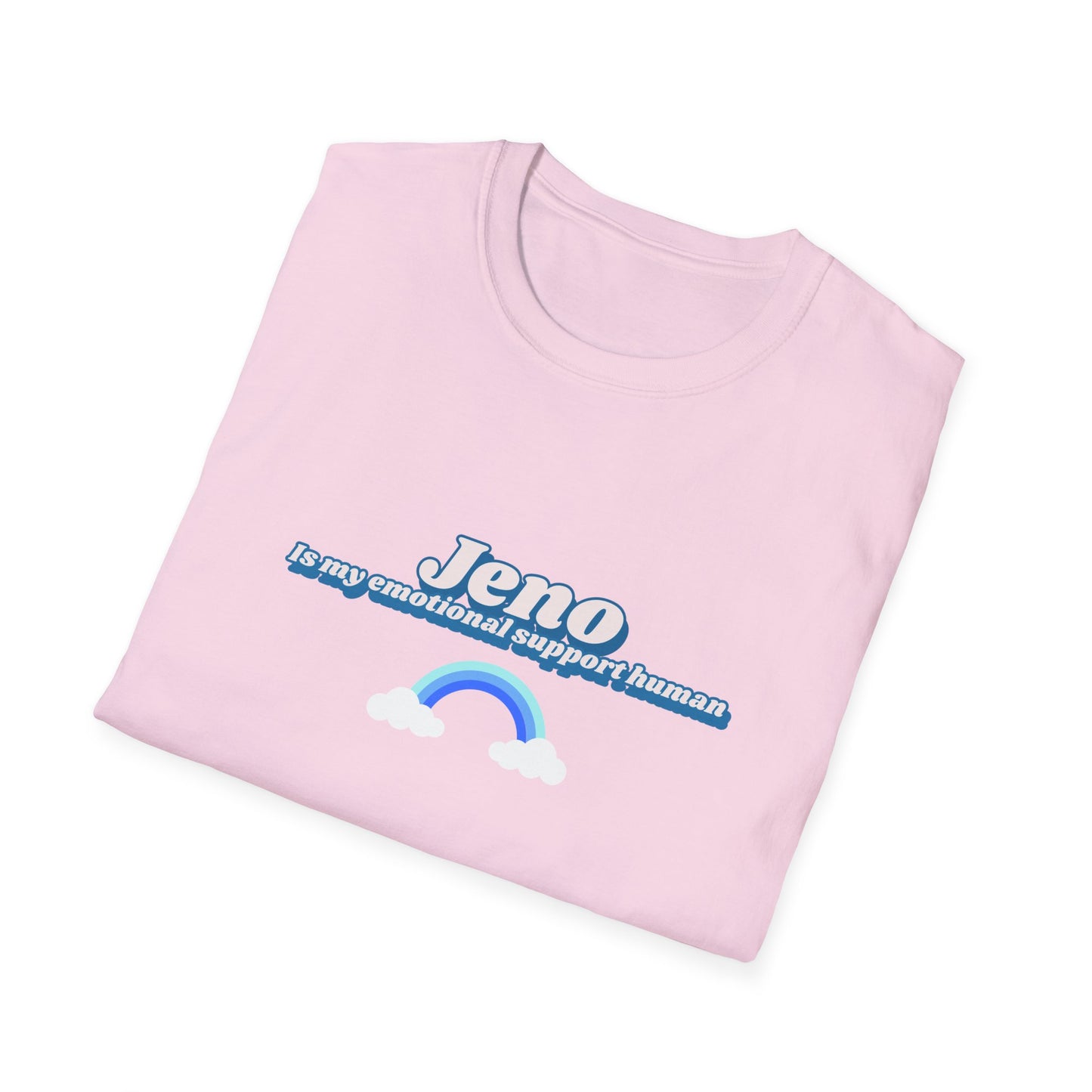 NCTDream Jeno is my emotional support human unisex softstyle t-shirt funny graphic tee