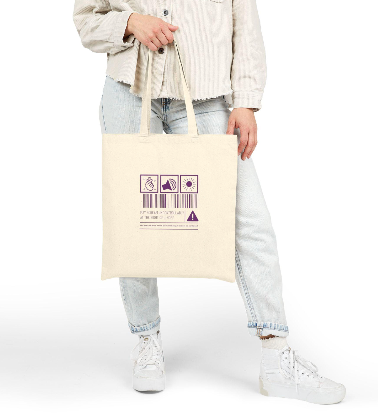 BTS Jhope Carry Your Hobi Hysteria in Style with the Ultimate JHope Fangirl Cotton Canvas Tote Bag