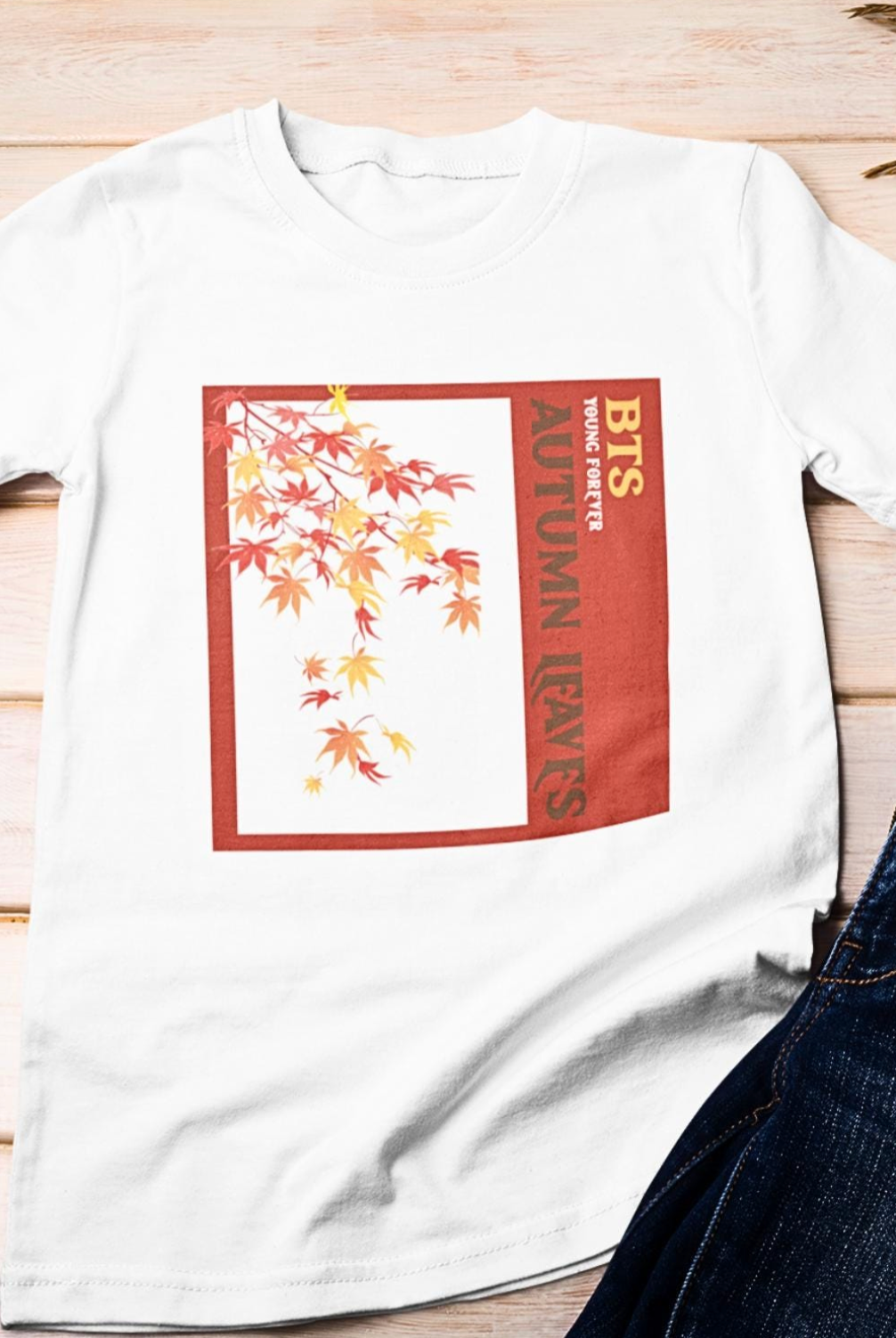 BTS Autumn Leaves fan shirt young forever jungkook jimin jin namjoon taehyung suga jhope bts merch