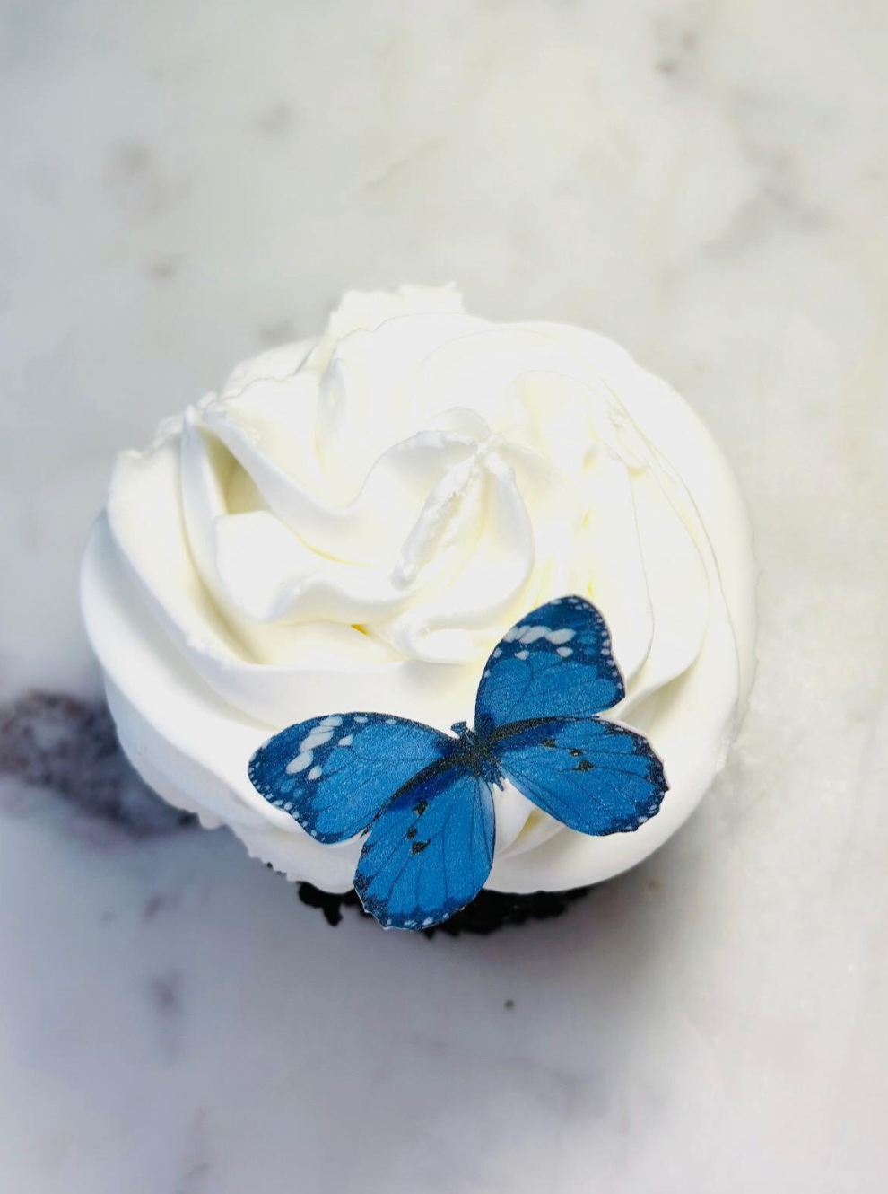 Electric blue Edible Pre-Cut 3D Wafer Paper Butterflies - Multi-Sized Edible Butterflies