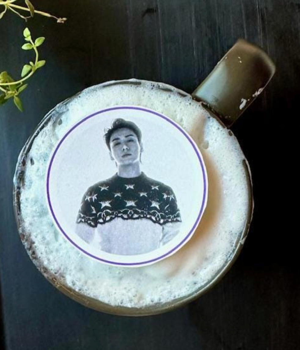 Jungkook Edible drink toppers Vogue Korea cocktail dessert toppers edible wafer paper icing cello