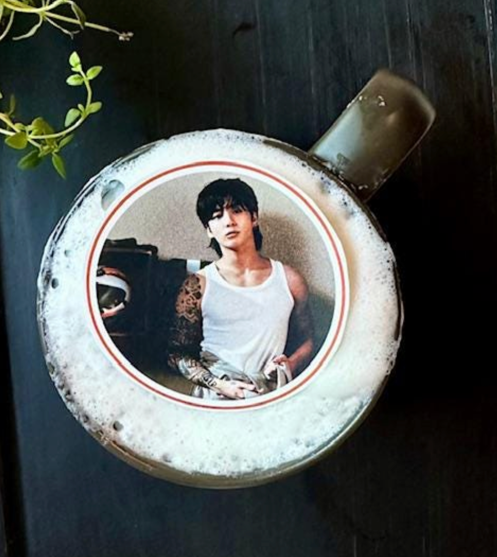 BTS Jungkook GOLDEN Edible drink toppers party decoration cocktail dessert toppers edible wafer paper icing cello