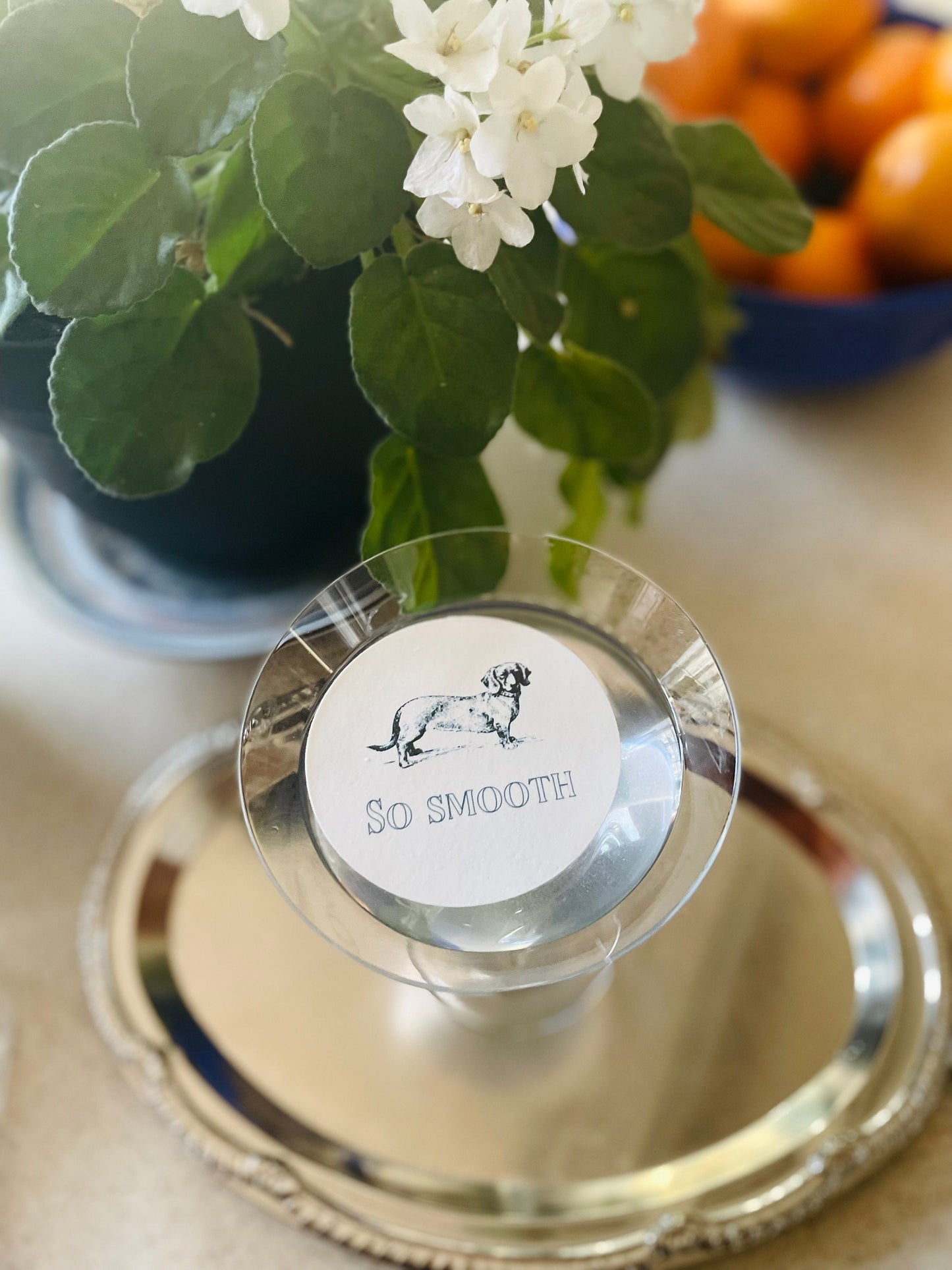 So Smooth - Whimsical Custom Edible Bar Cocktail Drink Toppers, 2 sizes