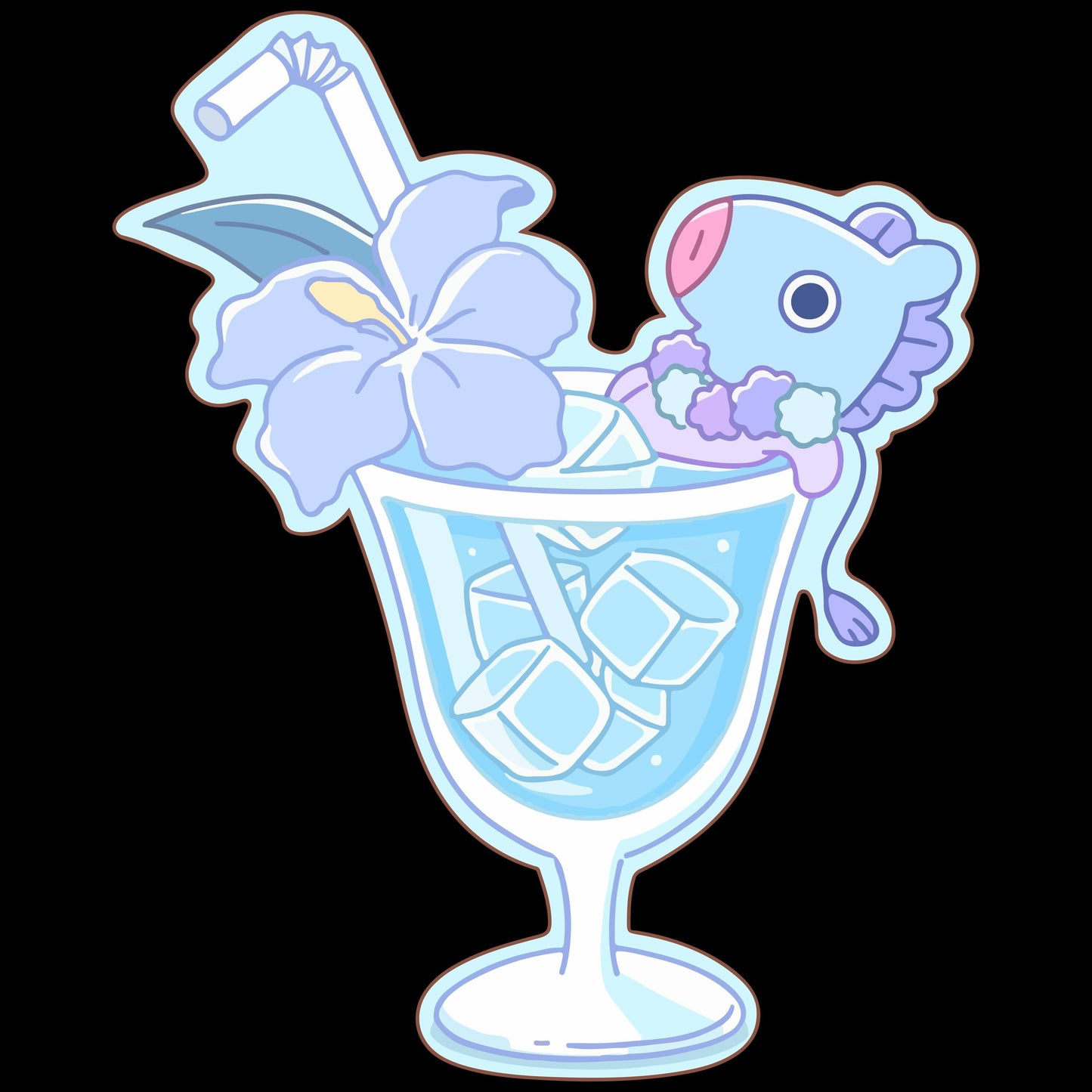 BTS BT21 Kpop Summer Party Decorations: Drink & Cupcake Toppers for Celebrations
