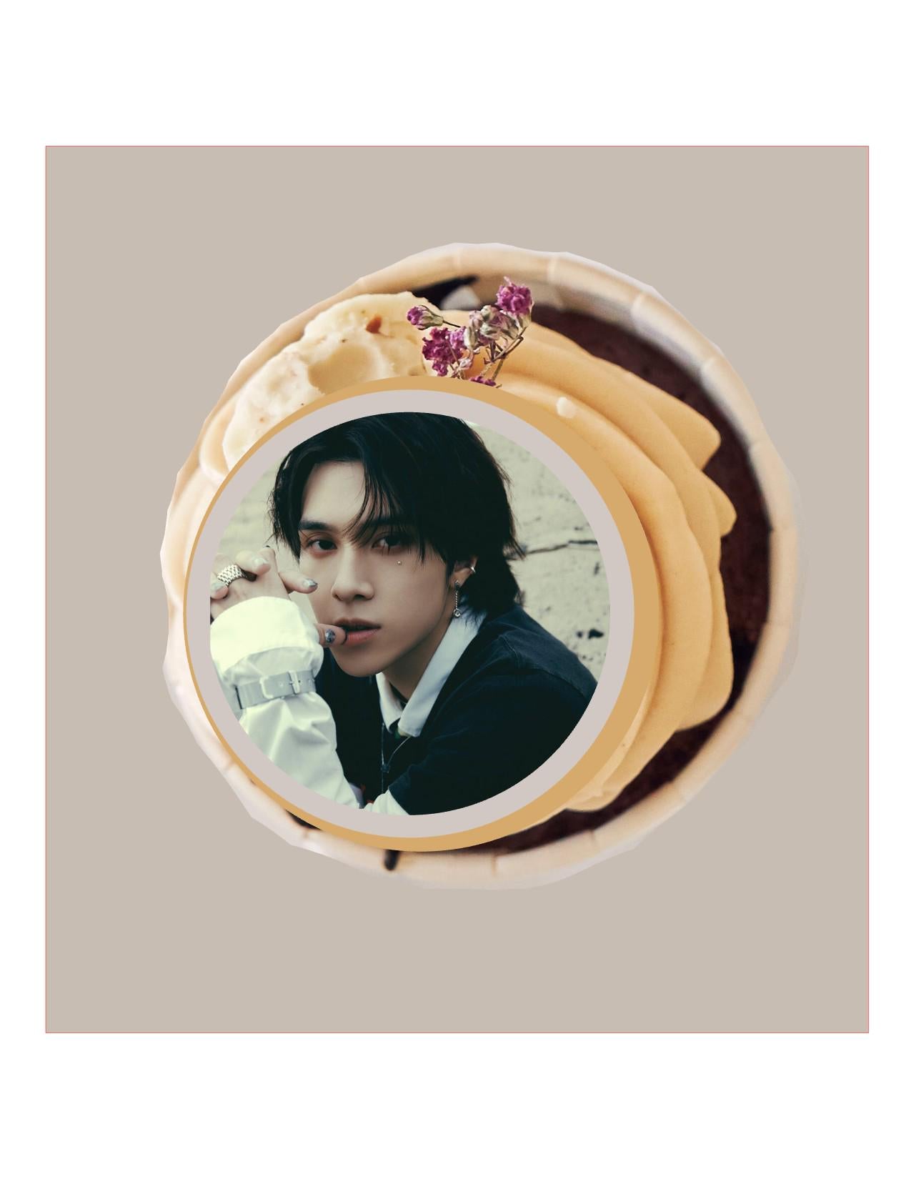 Custom Edible Cupcake Icing Toppers: NCT WayV On My Youth K-pop