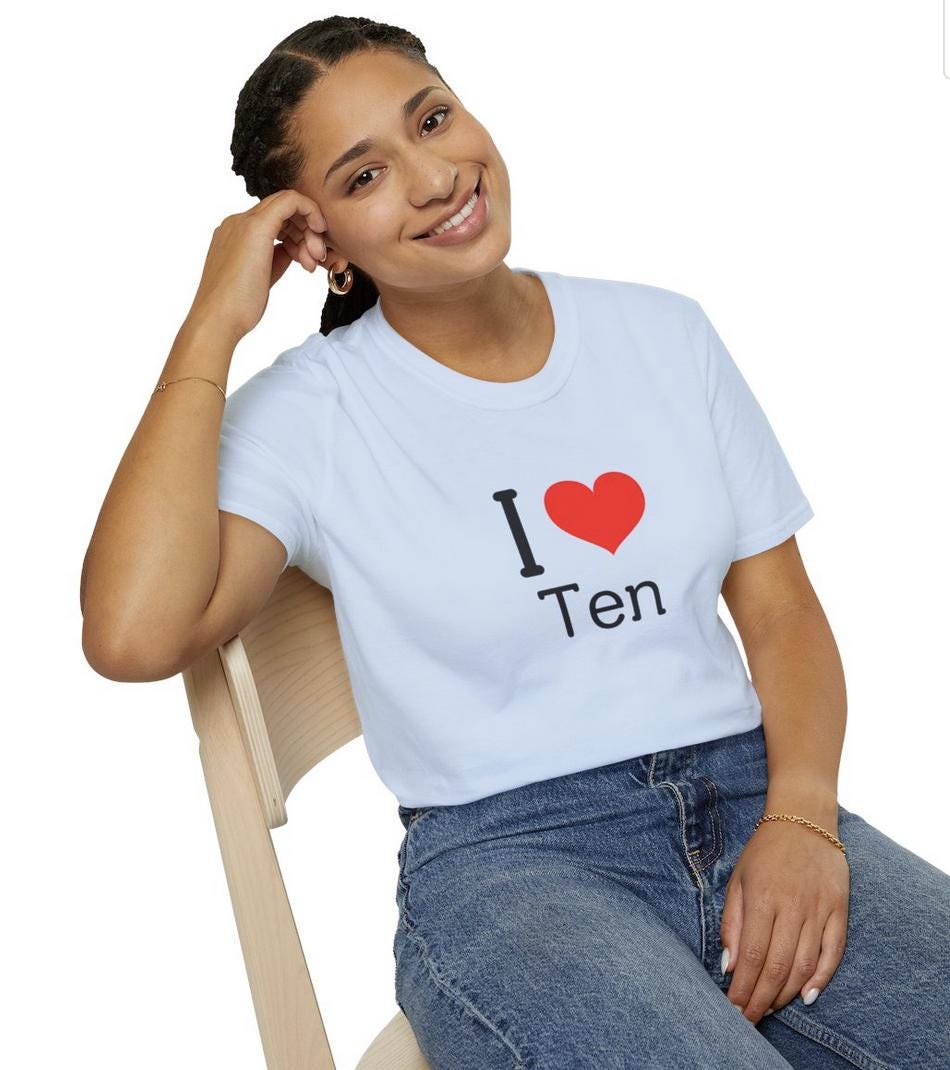Kpop Shirt, I Love Ten Tee, Wayv Fan Merch, Concert Outfit, Unisex Cotton T-Shirt