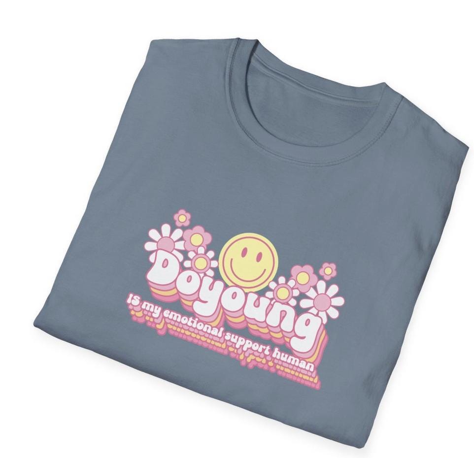 NCT Kpop Shirt, Doyoung Emotional Support Human Tee, Fan Merch, Concert Outfit, Unisex Cotton T-Shirt