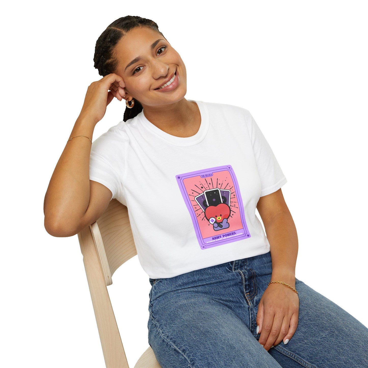 BTS Kpop Shirt, BT21 Tata Tarot Design, Fan Gift, Concert Outfit Tee, Unisex Cotton Top