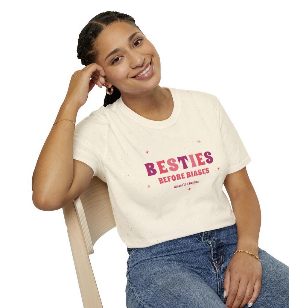 NCT Dream Kpop Shirt, Renjun Besties Before Biases Tee, Aesthetic Outfit, Fan Merch, Unisex Cotton T-Shirt
