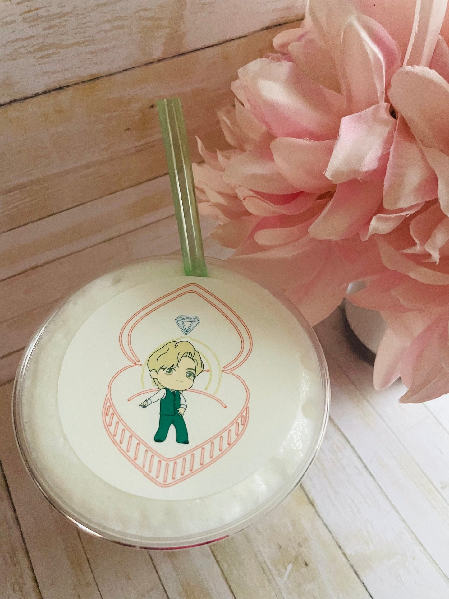 BTS Tiny Tan Ringbox - Custom Edible Drink Toppers Confetti for drinks/bakedgoods/marshmallows