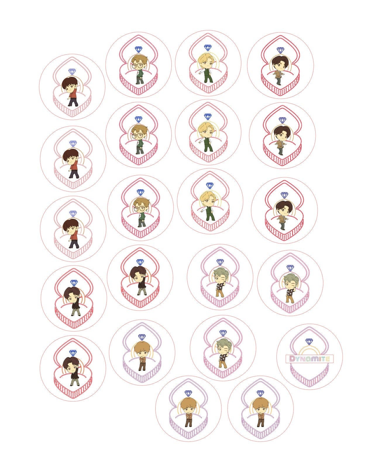 BTS Tiny Tan Ringbox - Custom Edible Drink Toppers Confetti for drinks/bakedgoods/marshmallows