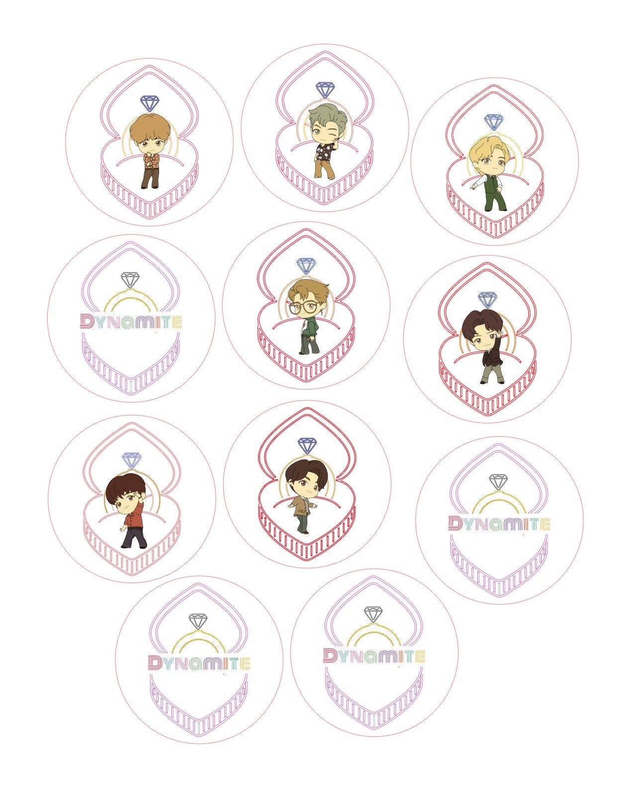 BTS Tiny Tan Ringbox - Custom Edible Drink Toppers Confetti for drinks/bakedgoods/marshmallows