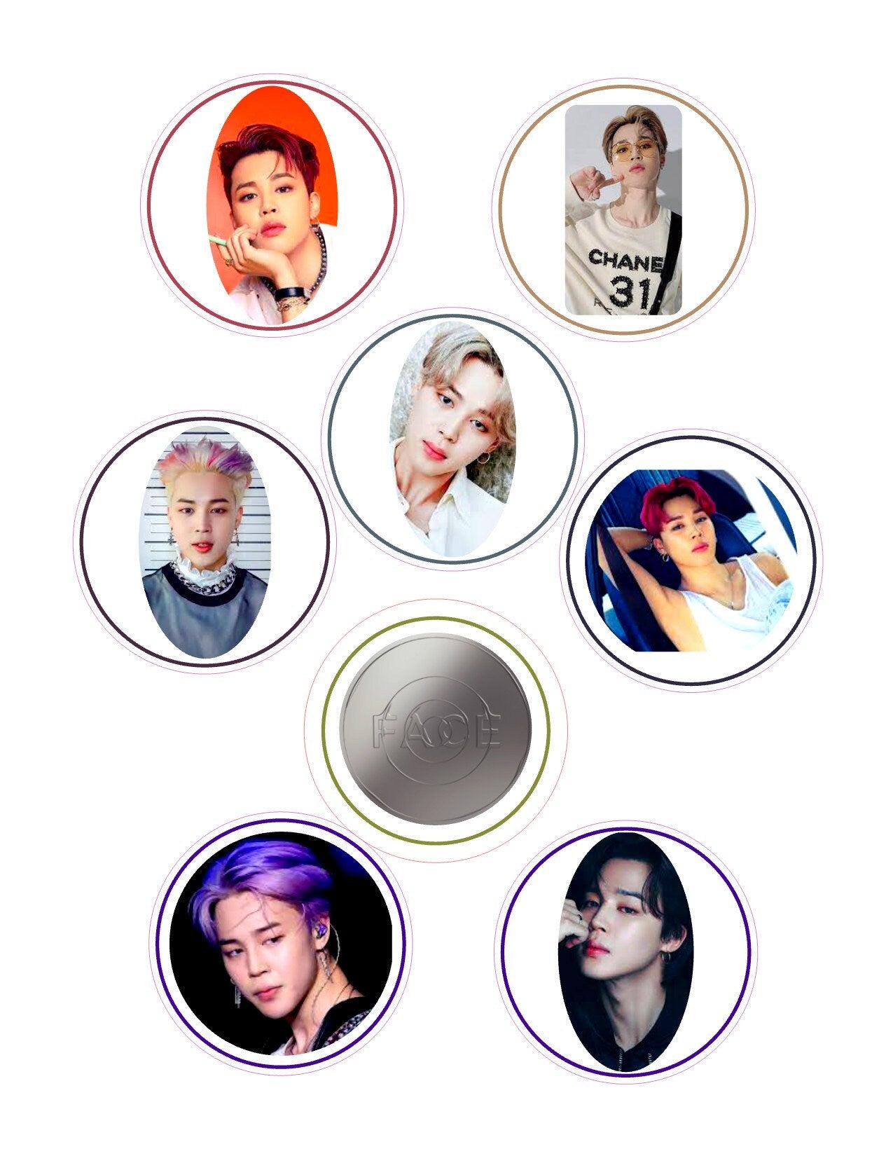 BTS Jimin edible drink dessert cake toppers army party decoration