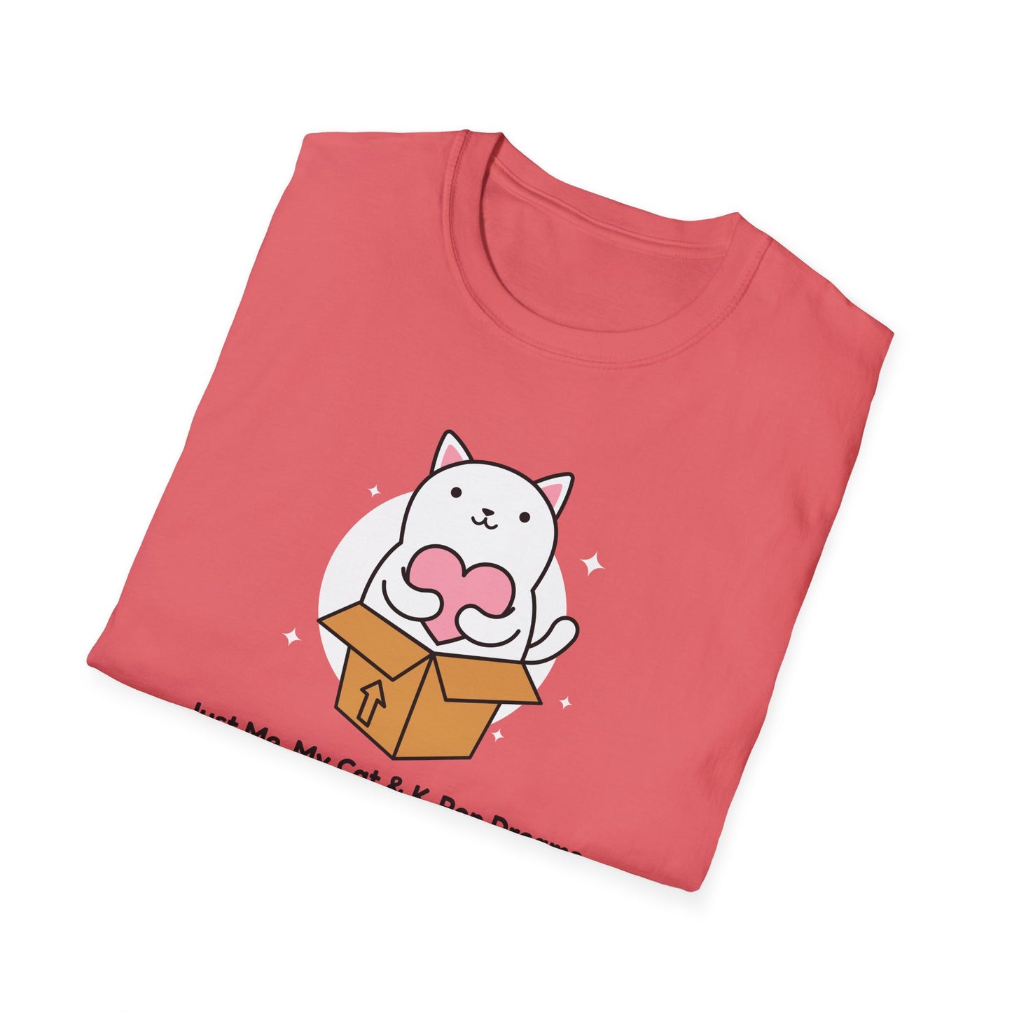 KPOP fan cat lover Just me, my cat, and kpop dreams funny t