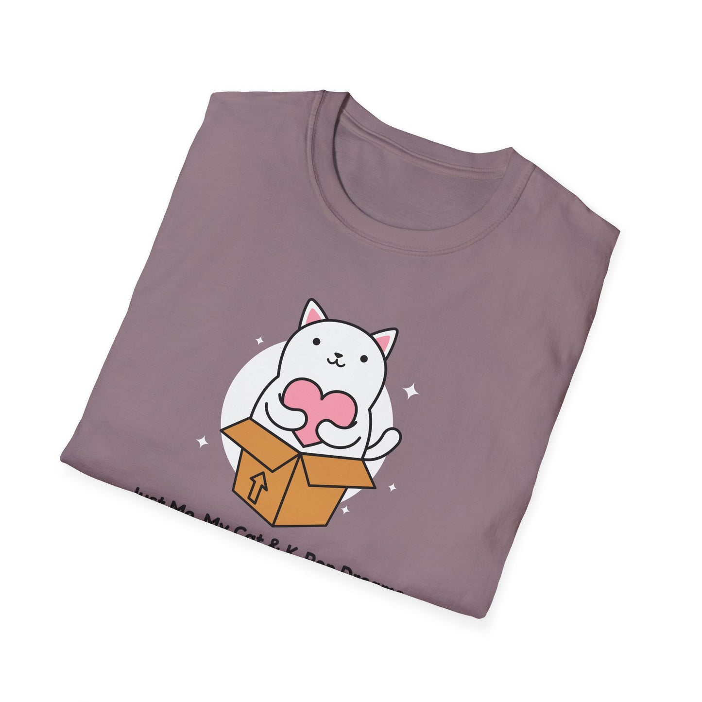 KPOP fan cat lover Just me, my cat, and kpop dreams funny t