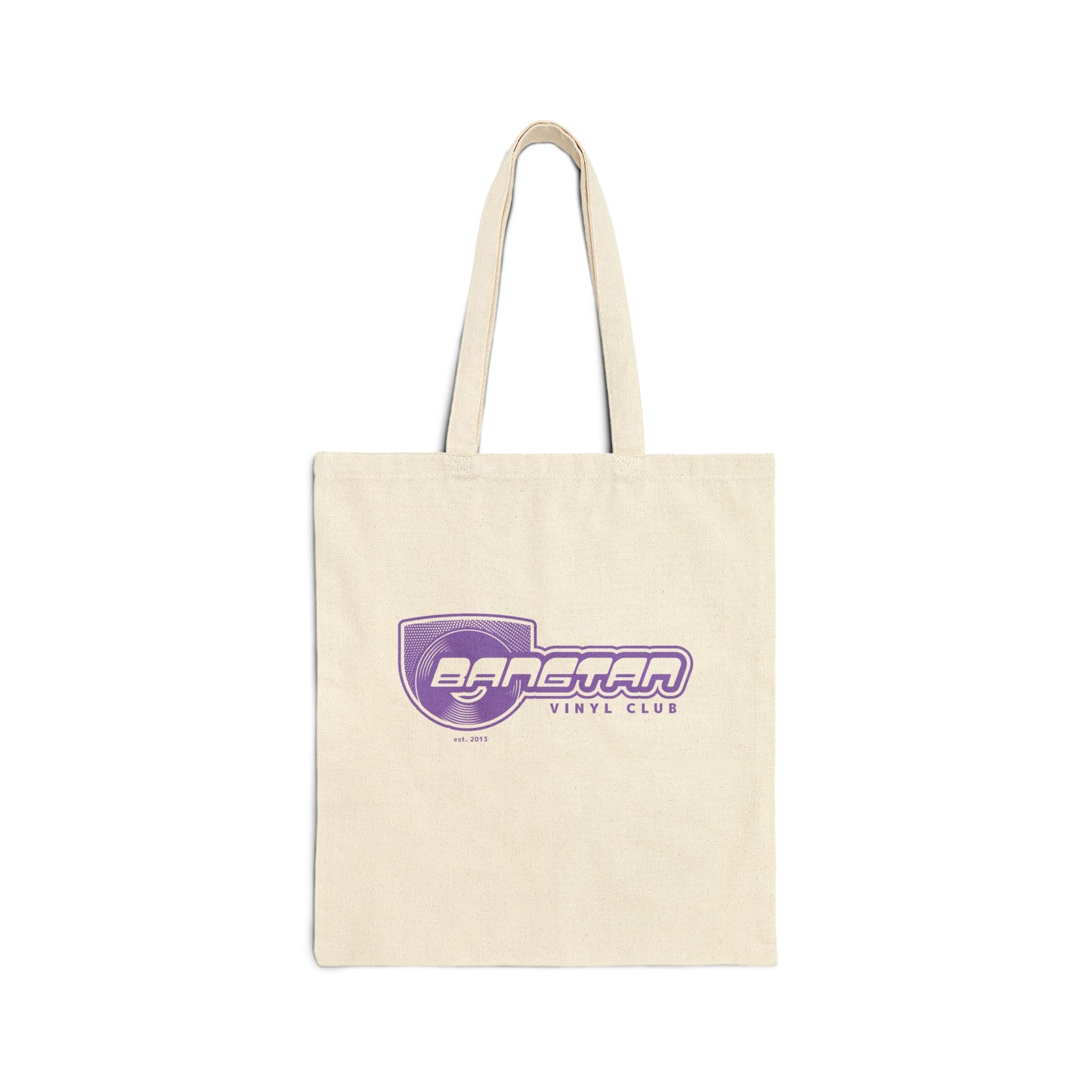 Bangtan Vinyl Club T-Shirt  Spin It Like BTS Cotton Canvas Tote Bag