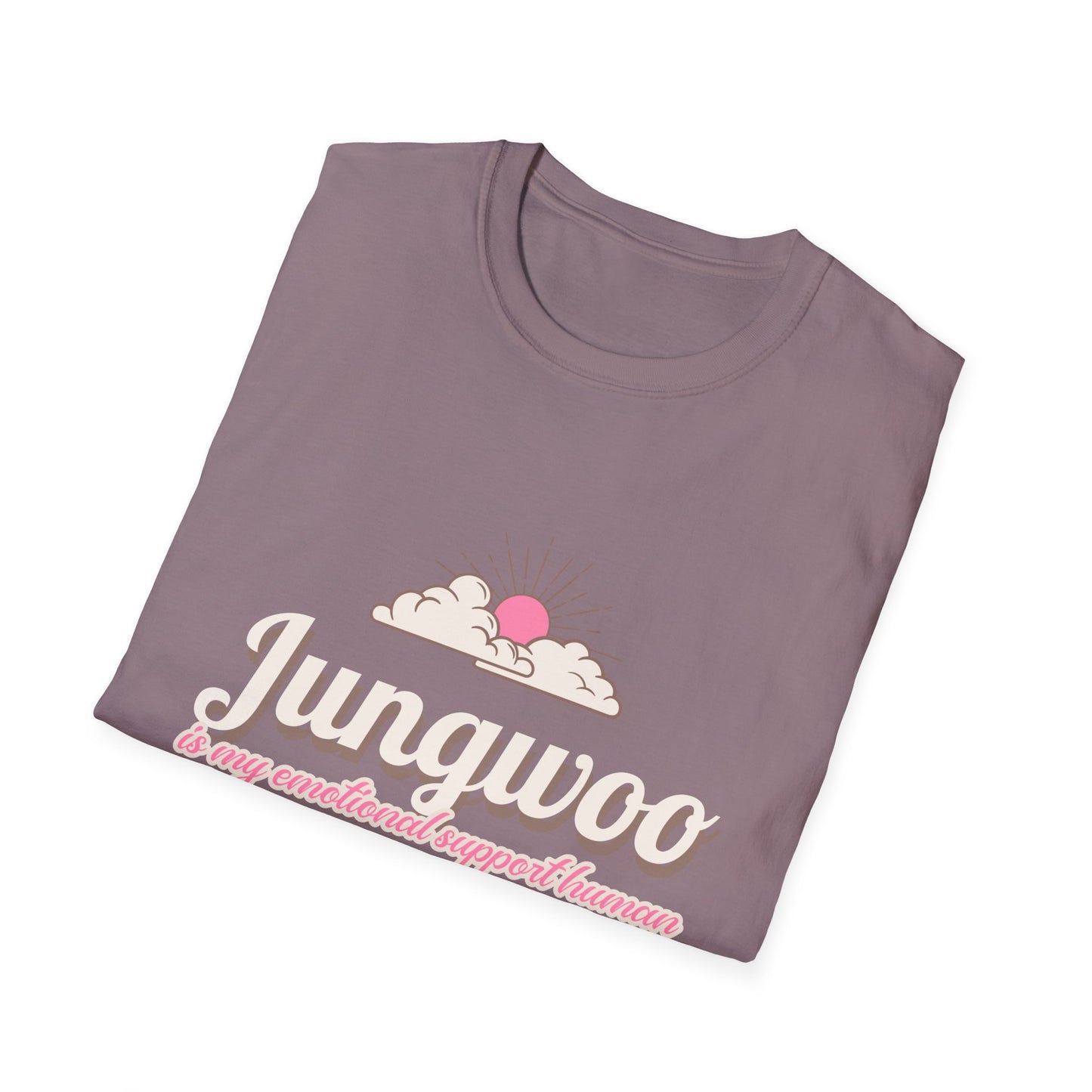Jungwoo The Ultimate Emotional Support Human Unisex Softstyle T-Shirt