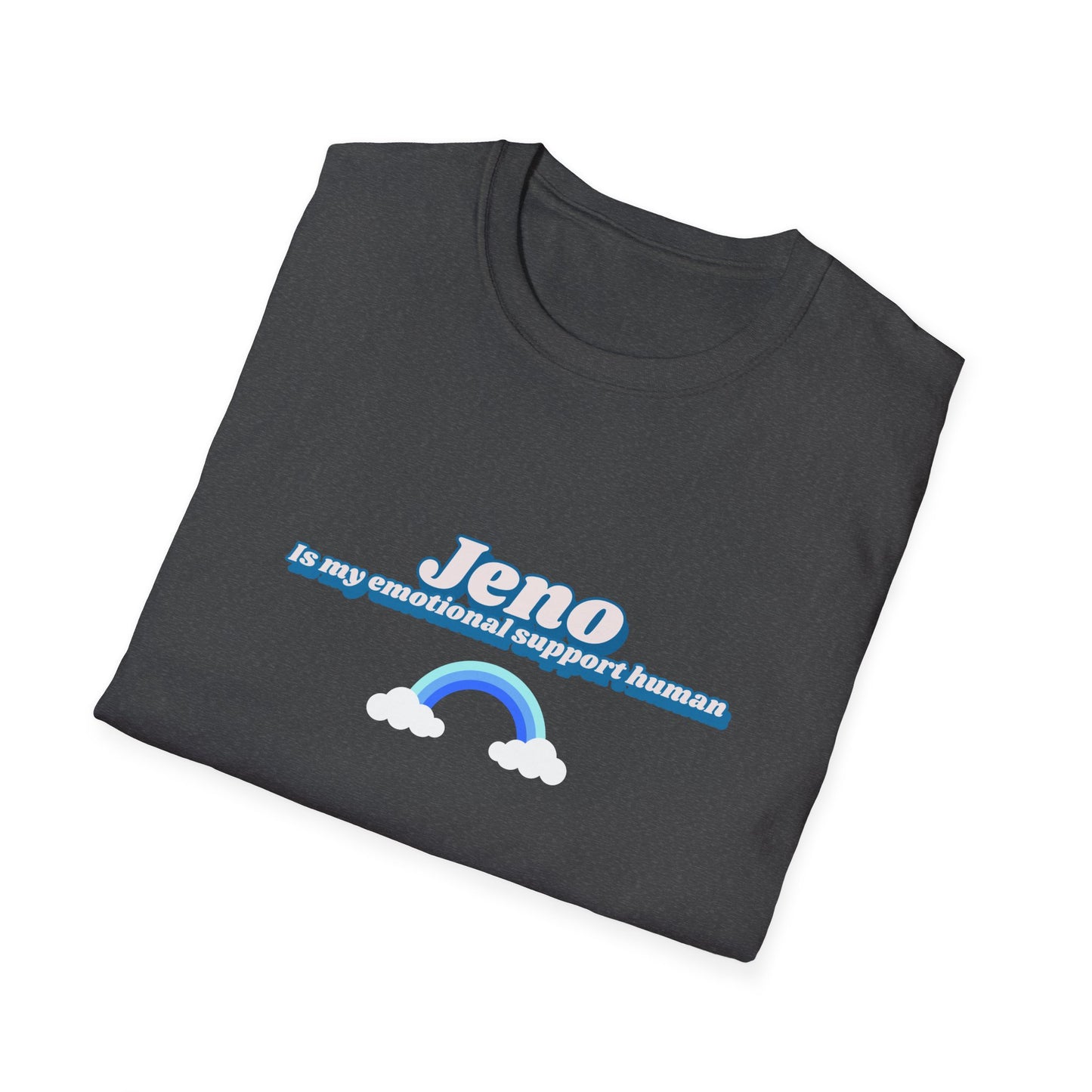 NCTDream Jeno is my emotional support human unisex softstyle t-shirt funny graphic tee