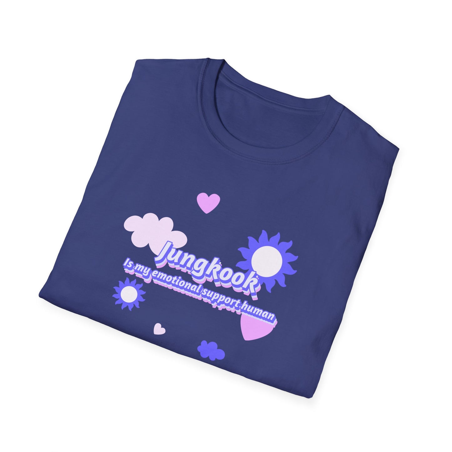BTS Jungkook is my emotional support human unisex softstyle graphic t-Shirt