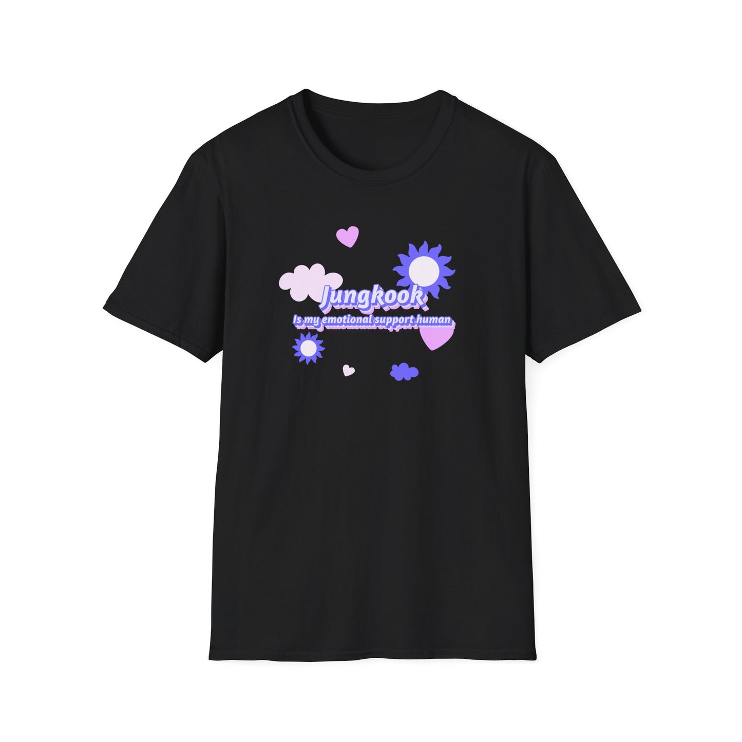 BTS Jungkook is my emotional support human unisex softstyle graphic t-Shirt