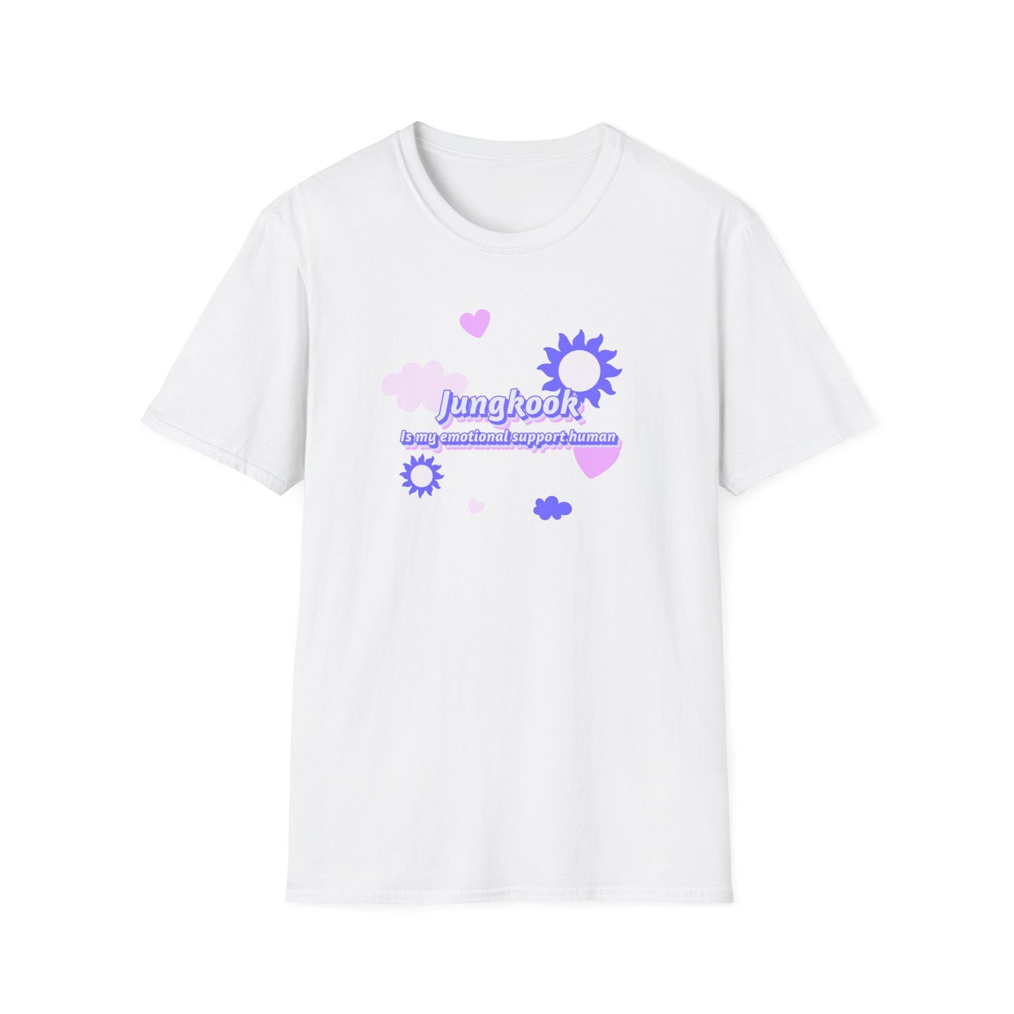 BTS Jungkook is my emotional support human unisex softstyle graphic t-Shirt