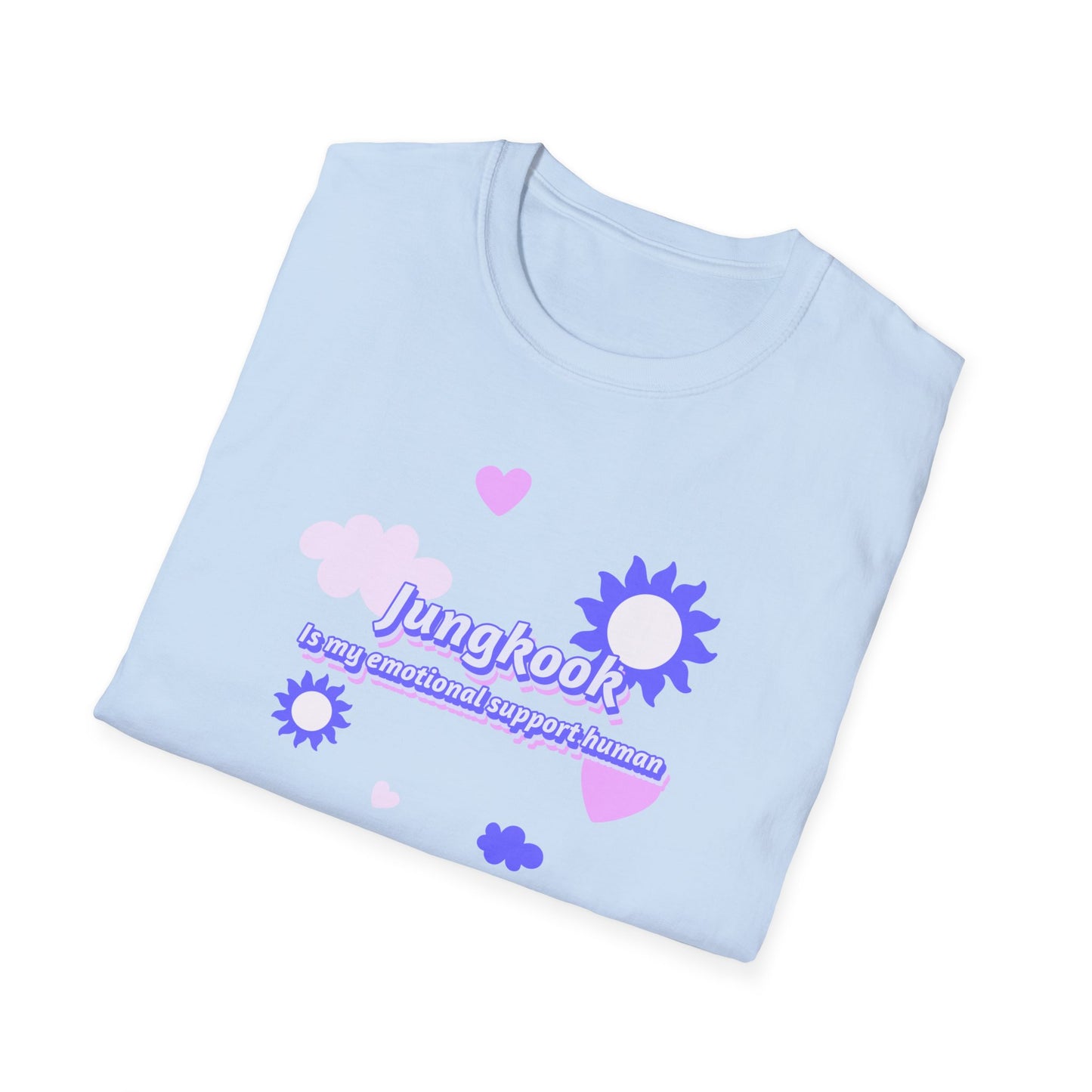 BTS Jungkook is my emotional support human unisex softstyle graphic t-Shirt