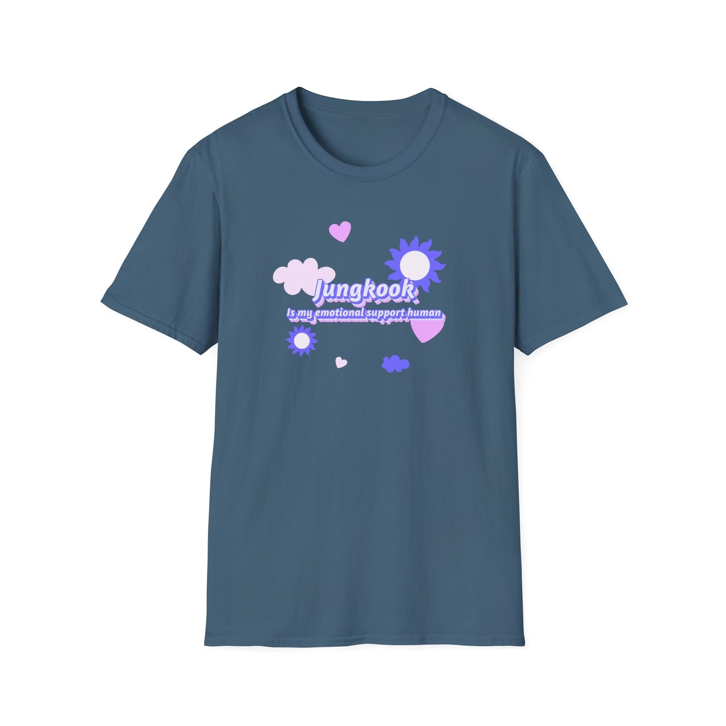 BTS Jungkook is my emotional support human unisex softstyle graphic t-Shirt