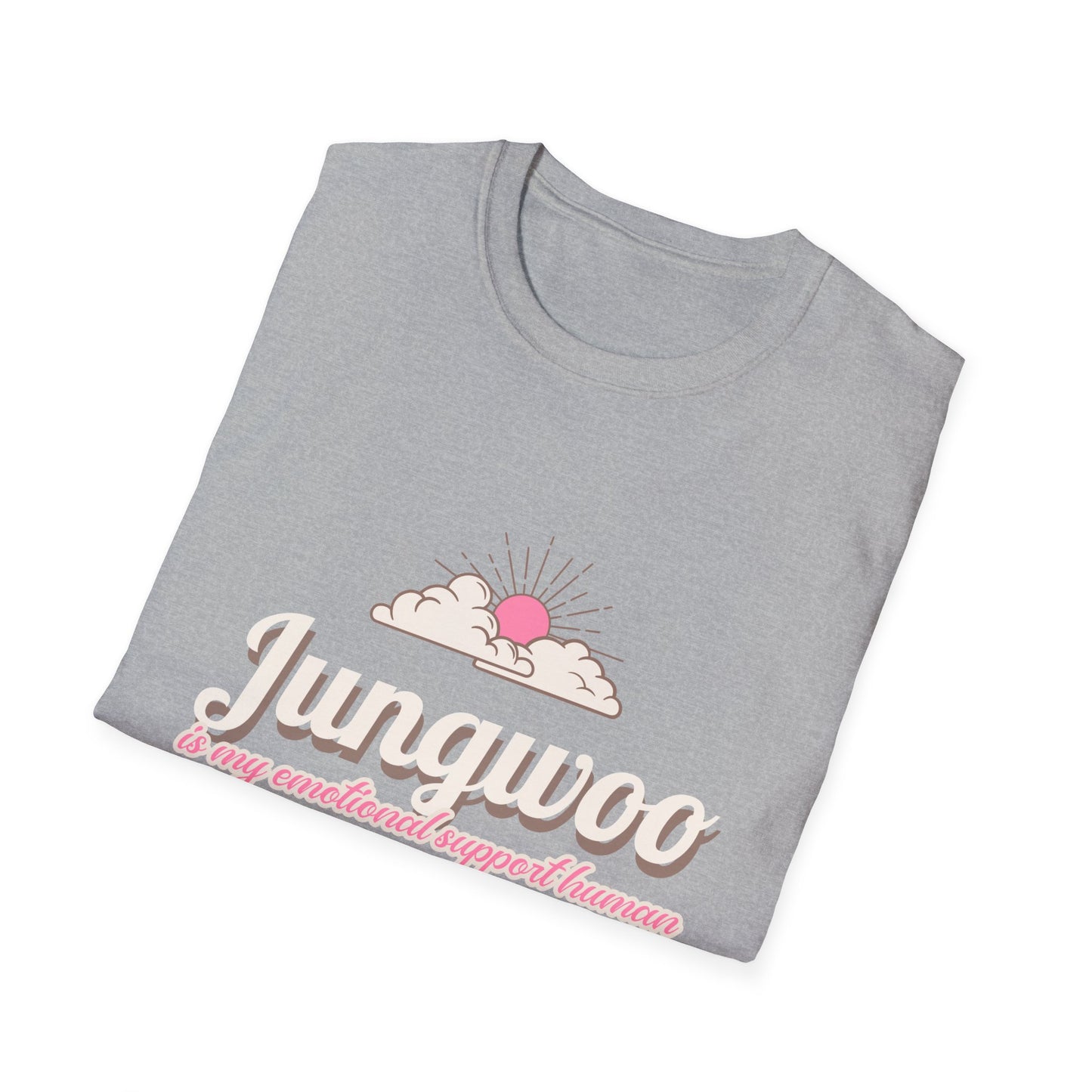 Jungwoo The Ultimate Emotional Support Human Unisex Softstyle T-Shirt