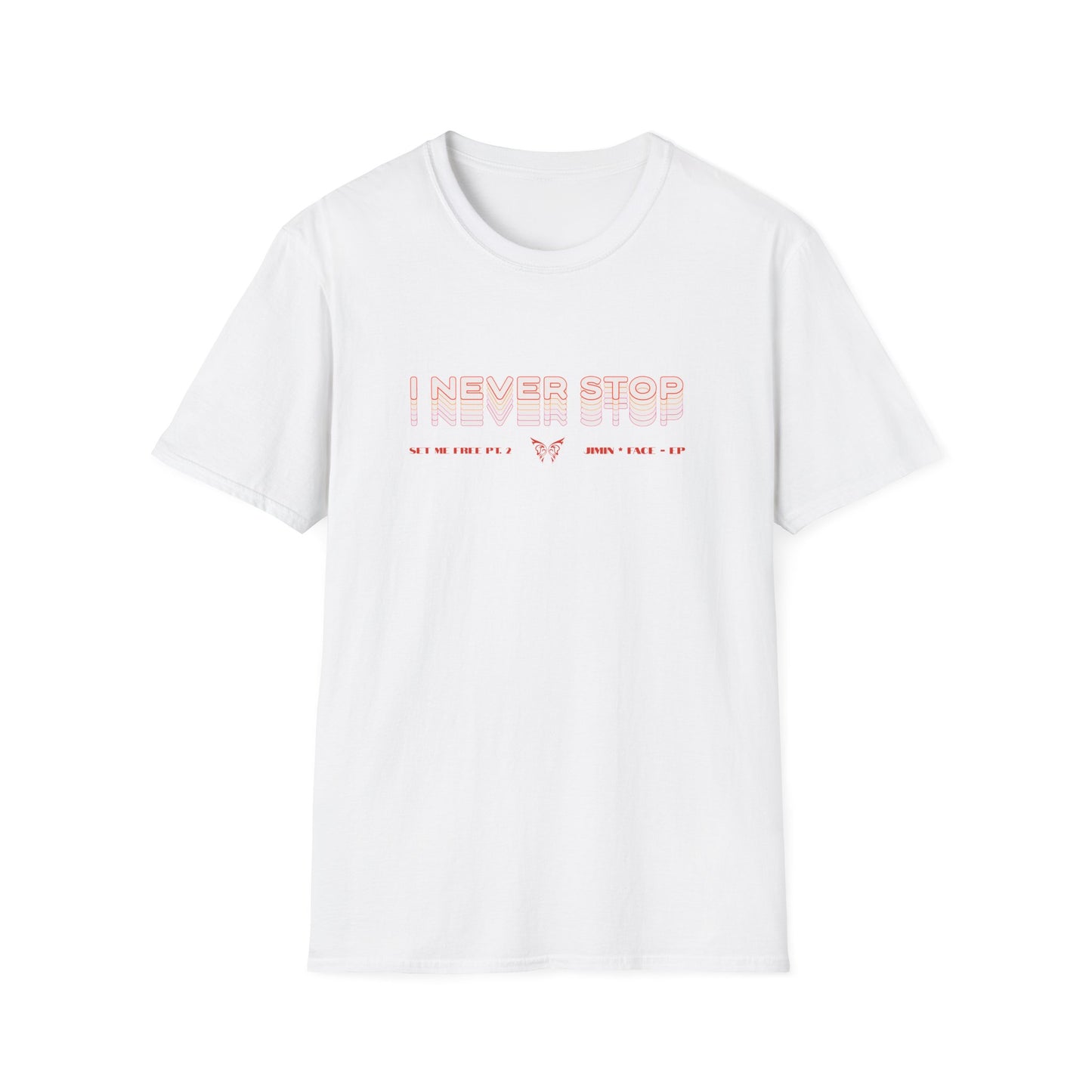 BTS Park Jimin Set Me Free Pt. 2 I Never Stop Jimin-Inspired Minimalist Tee for Kpop and music fans