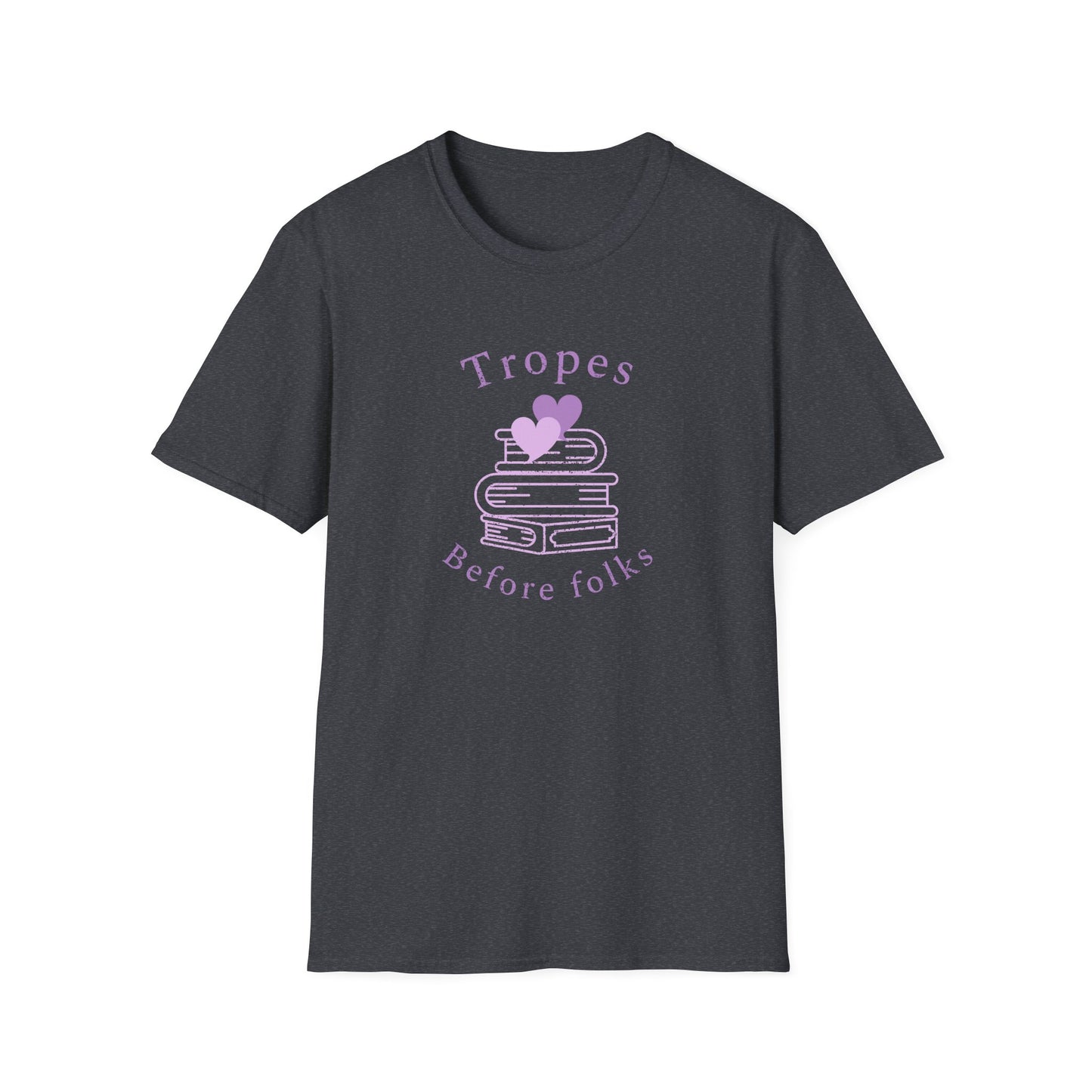 Tropes Before Folks: The Ultimate Fanfic Lovers Unisex Softstyle T-Shirt