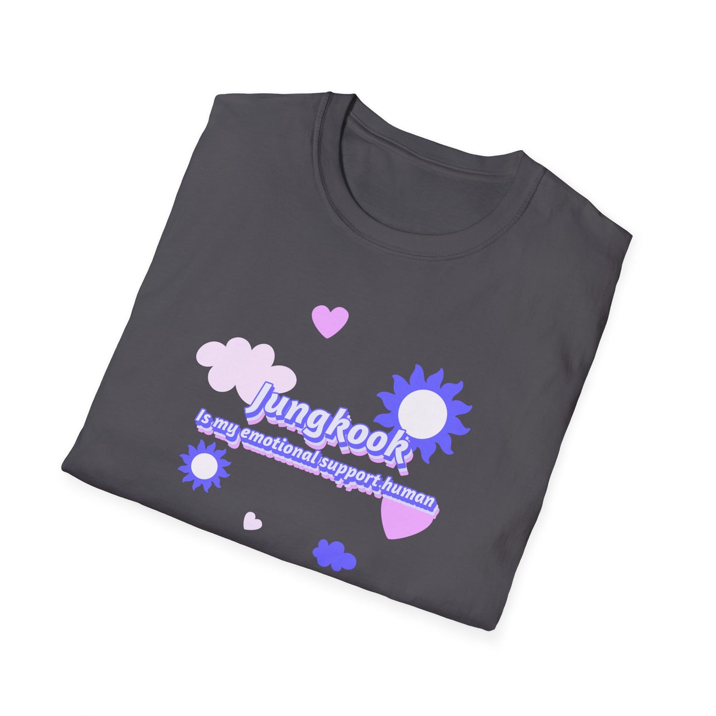 BTS Jungkook is my emotional support human unisex softstyle graphic t-Shirt