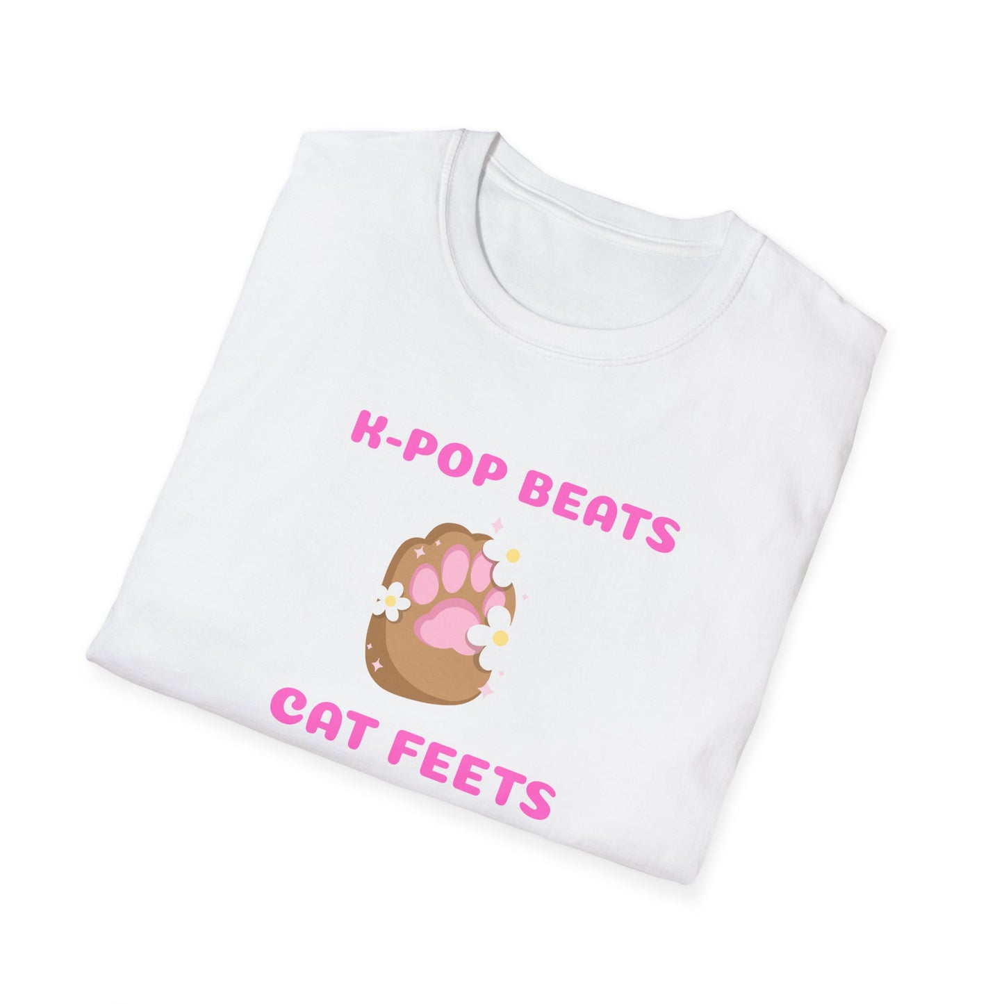 KPOP Fan funny Tee Kpop beats and cat feets custom fan tee