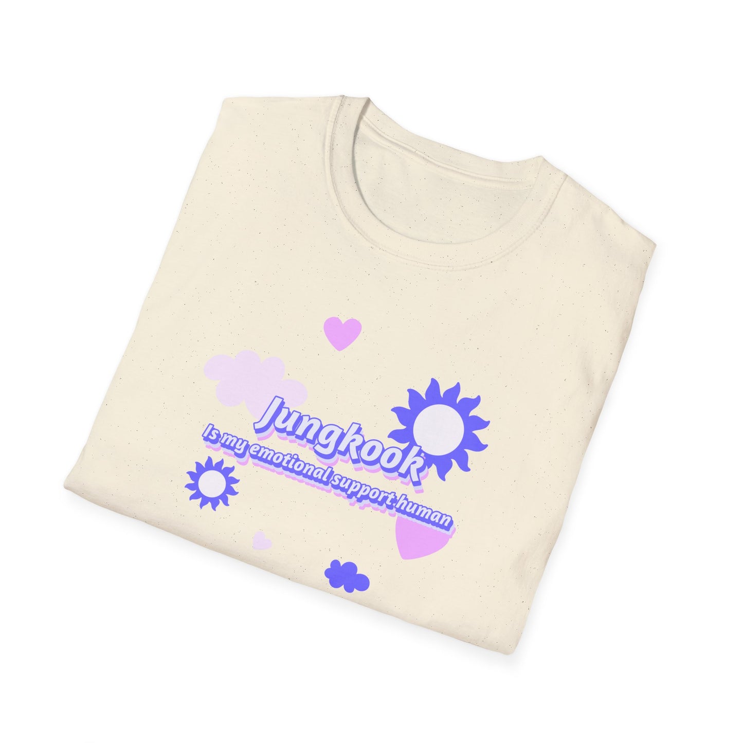BTS Jungkook is my emotional support human unisex softstyle graphic t-Shirt