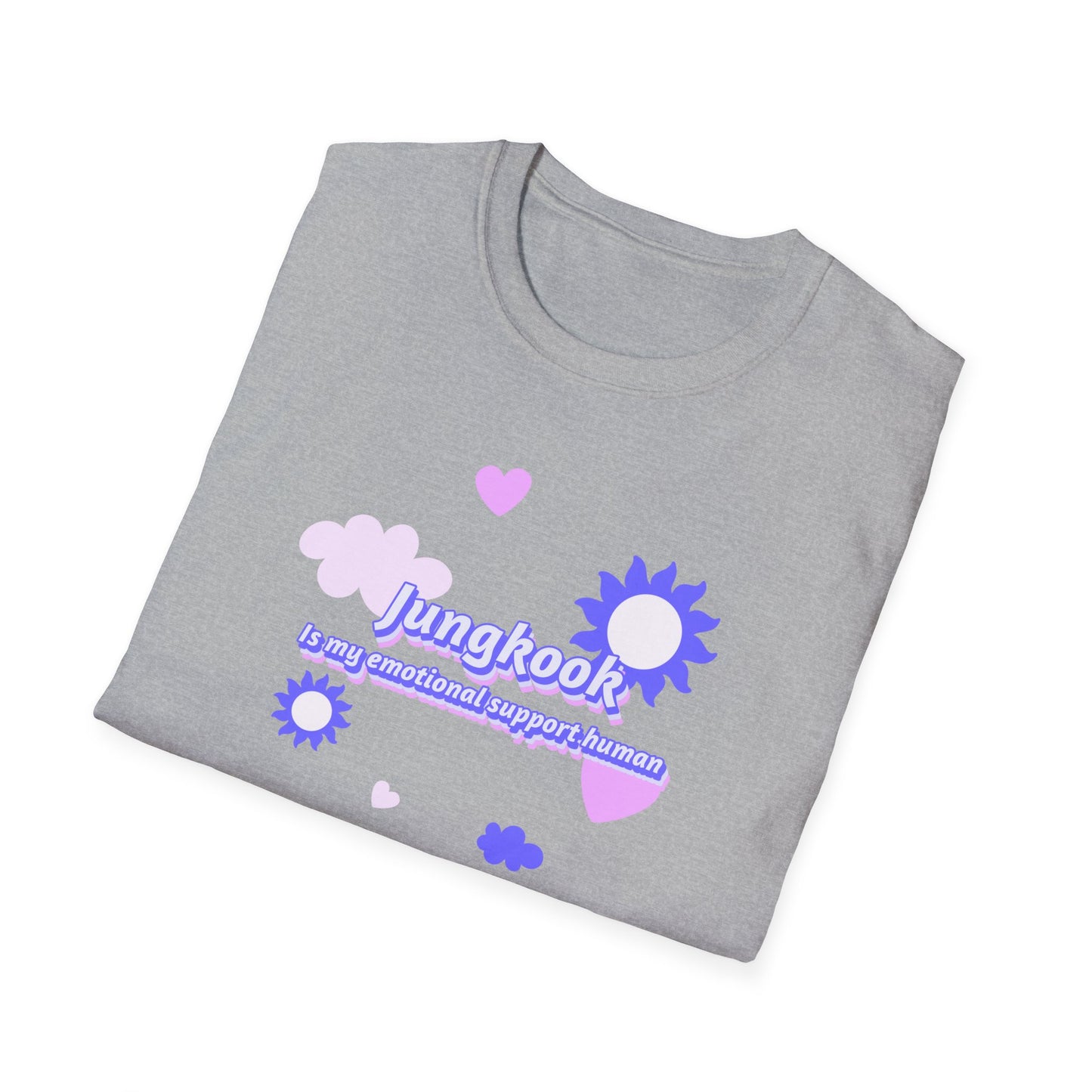 BTS Jungkook is my emotional support human unisex softstyle graphic t-Shirt