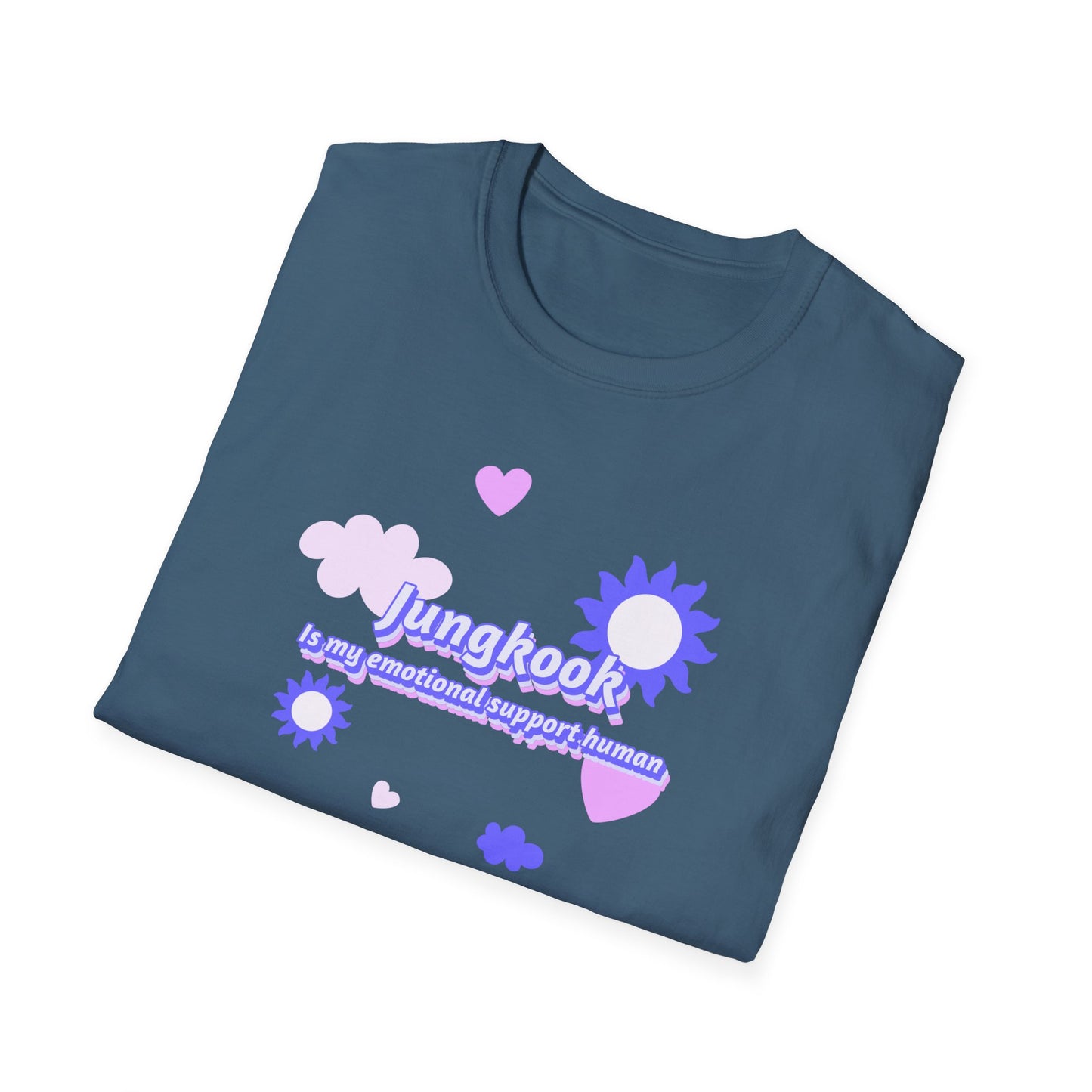 BTS Jungkook is my emotional support human unisex softstyle graphic t-Shirt