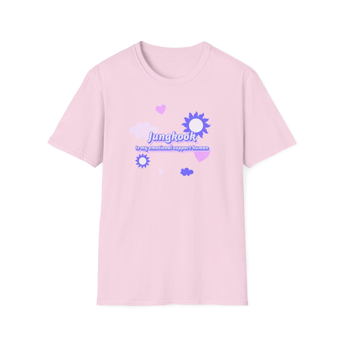 BTS Jungkook is my emotional support human unisex softstyle graphic t-Shirt