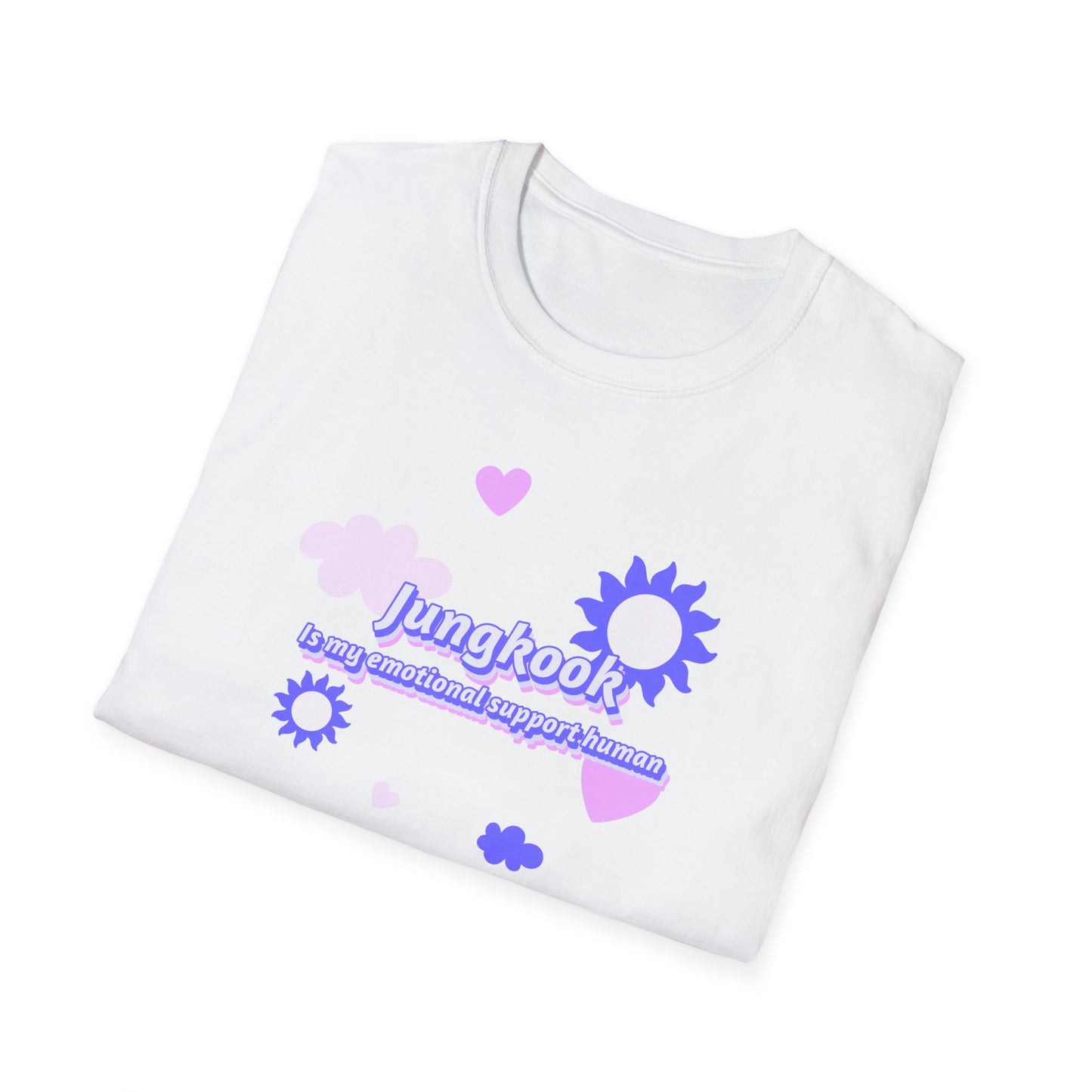 BTS Jungkook is my emotional support human unisex softstyle graphic t-Shirt