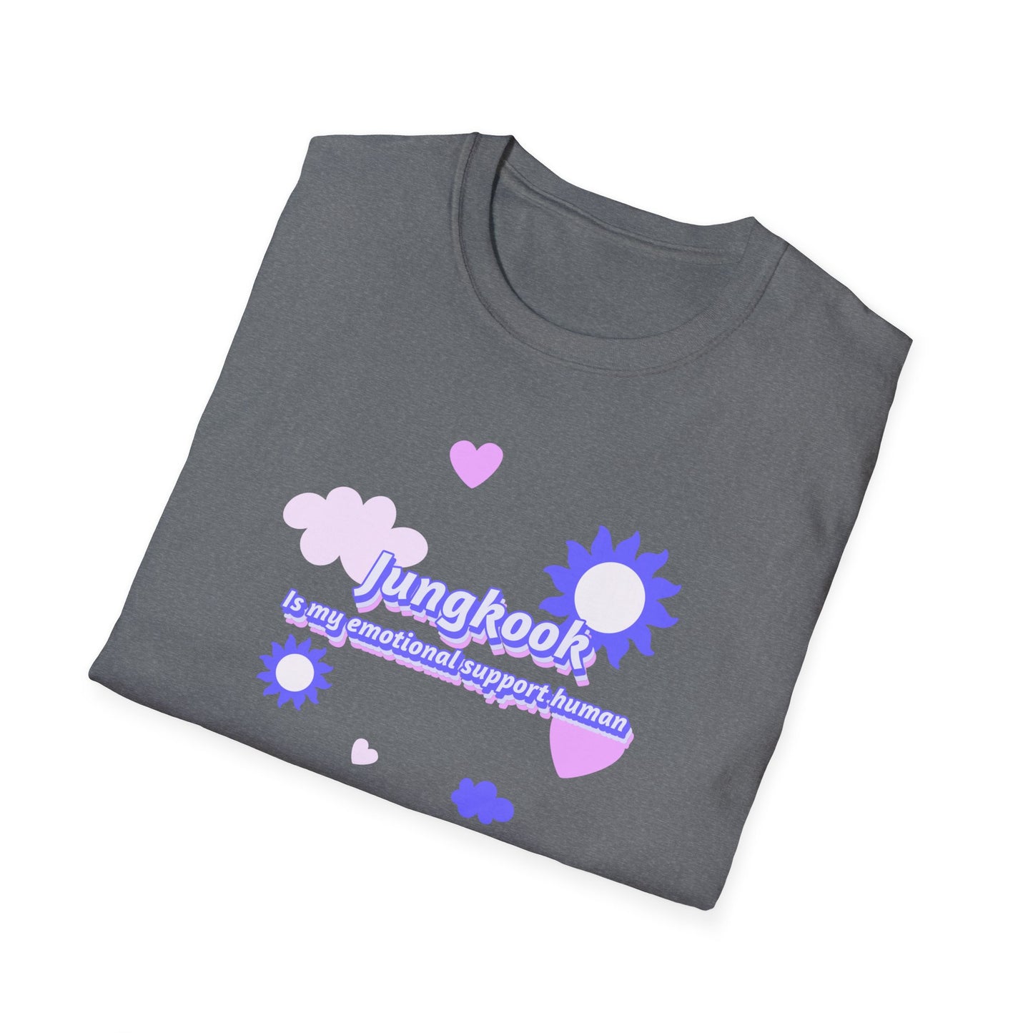 BTS Jungkook is my emotional support human unisex softstyle graphic t-Shirt