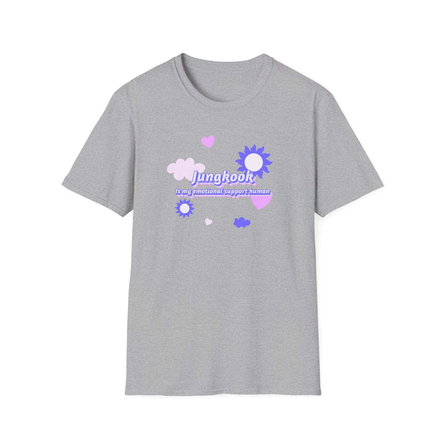 BTS Jungkook is my emotional support human unisex softstyle graphic t-Shirt